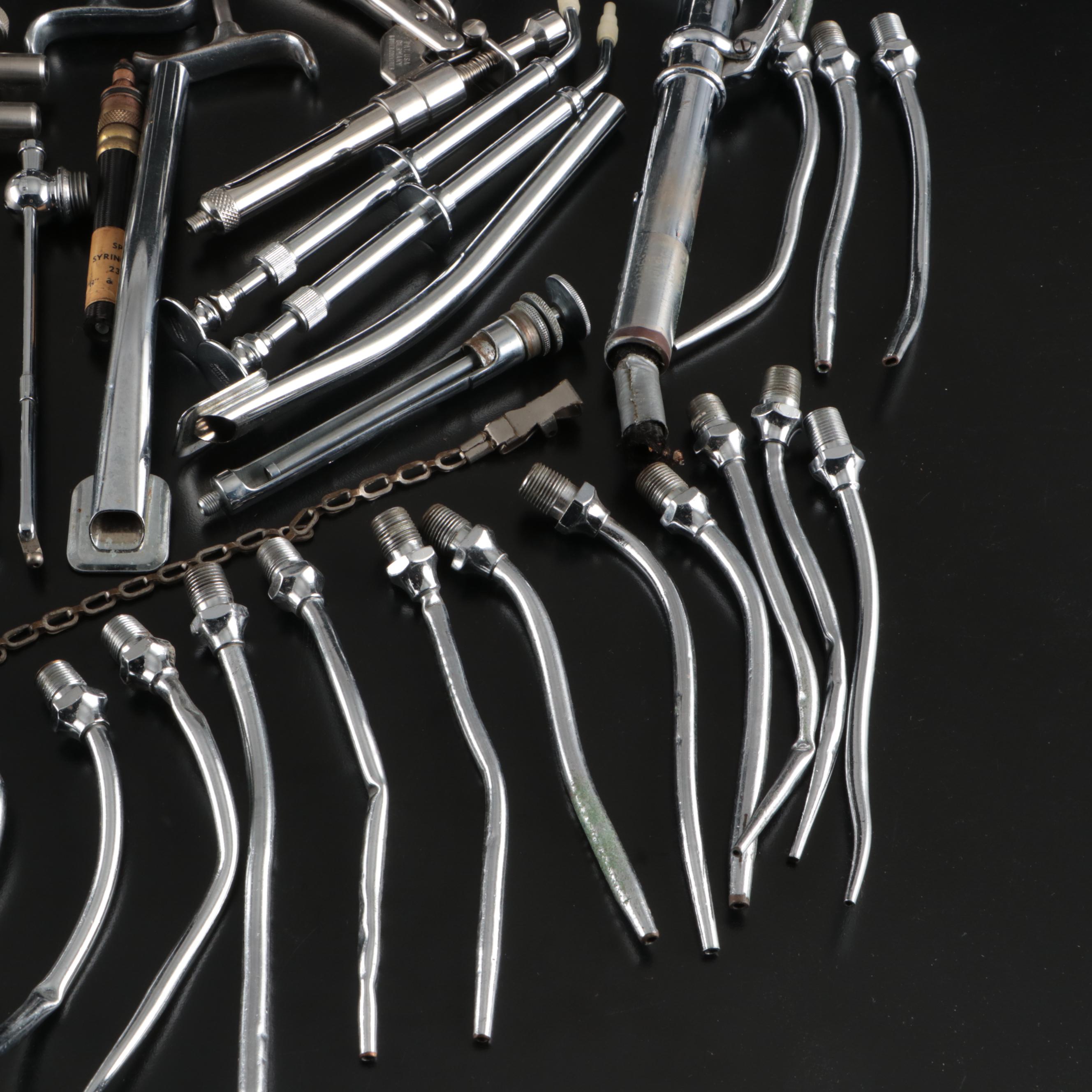 National Blowpipe with Hu-Friedy Tissue Extractor and Other Vintage Dental Tools