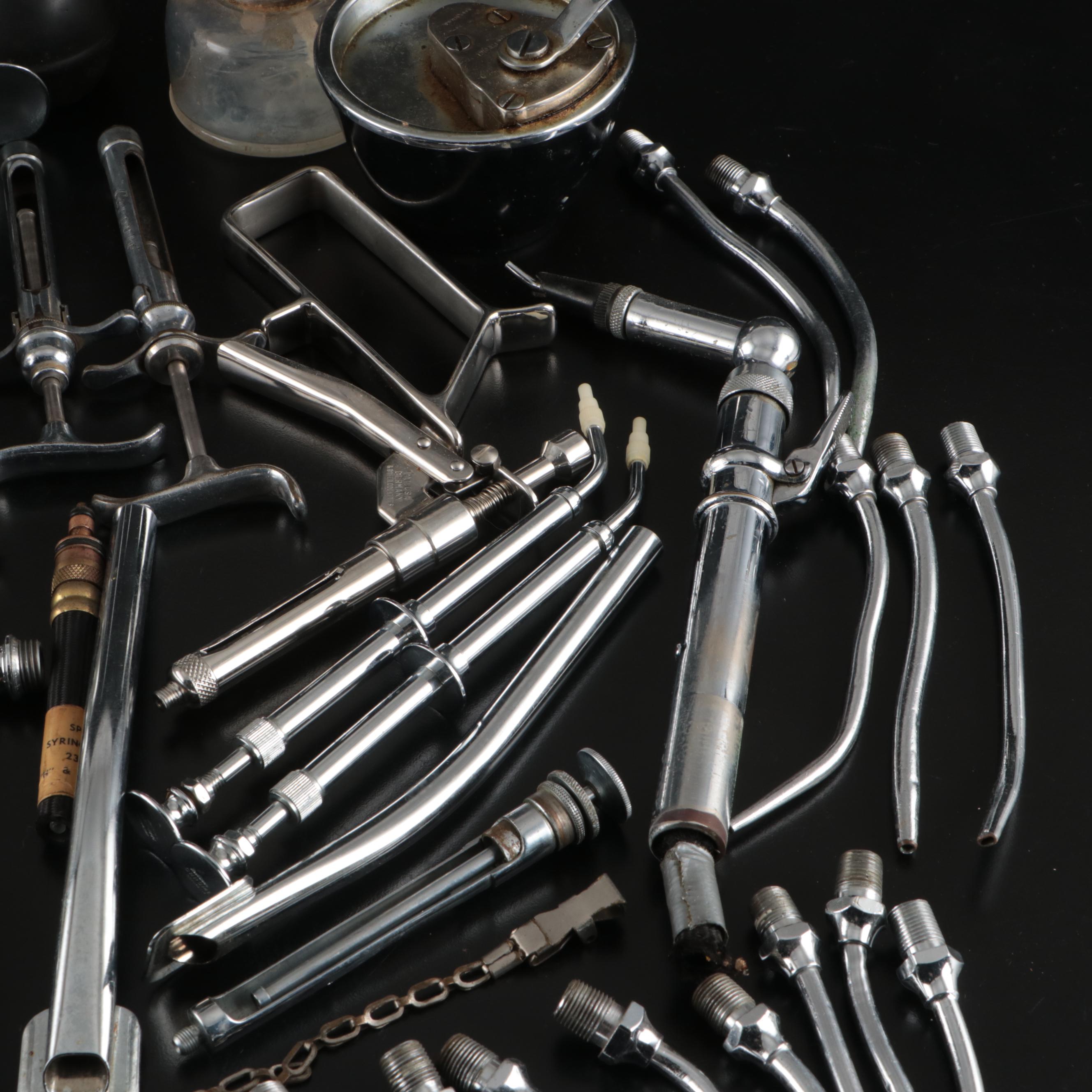 National Blowpipe with Hu-Friedy Tissue Extractor and Other Vintage Dental Tools
