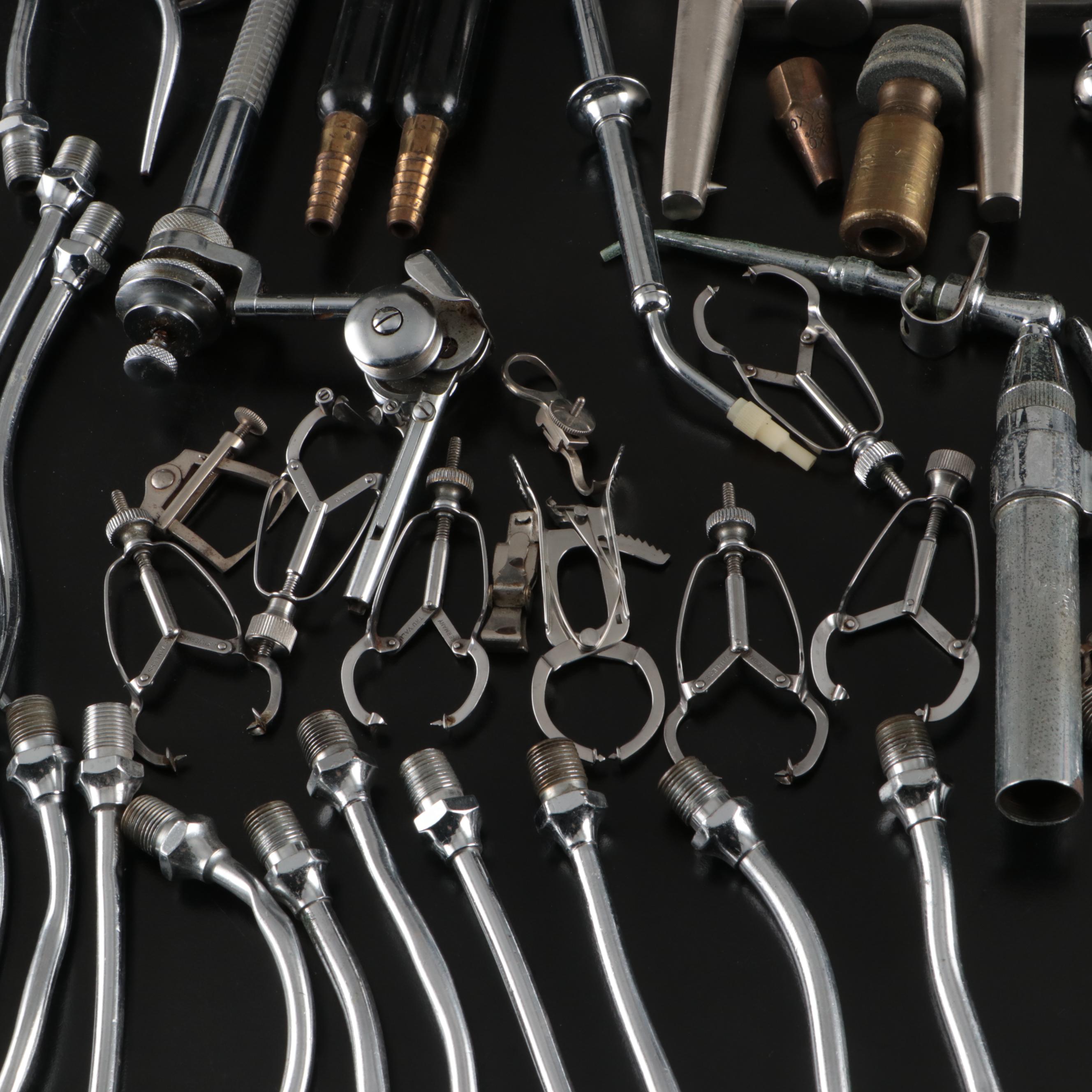 National Blowpipe with Hu-Friedy Tissue Extractor and Other Vintage Dental Tools