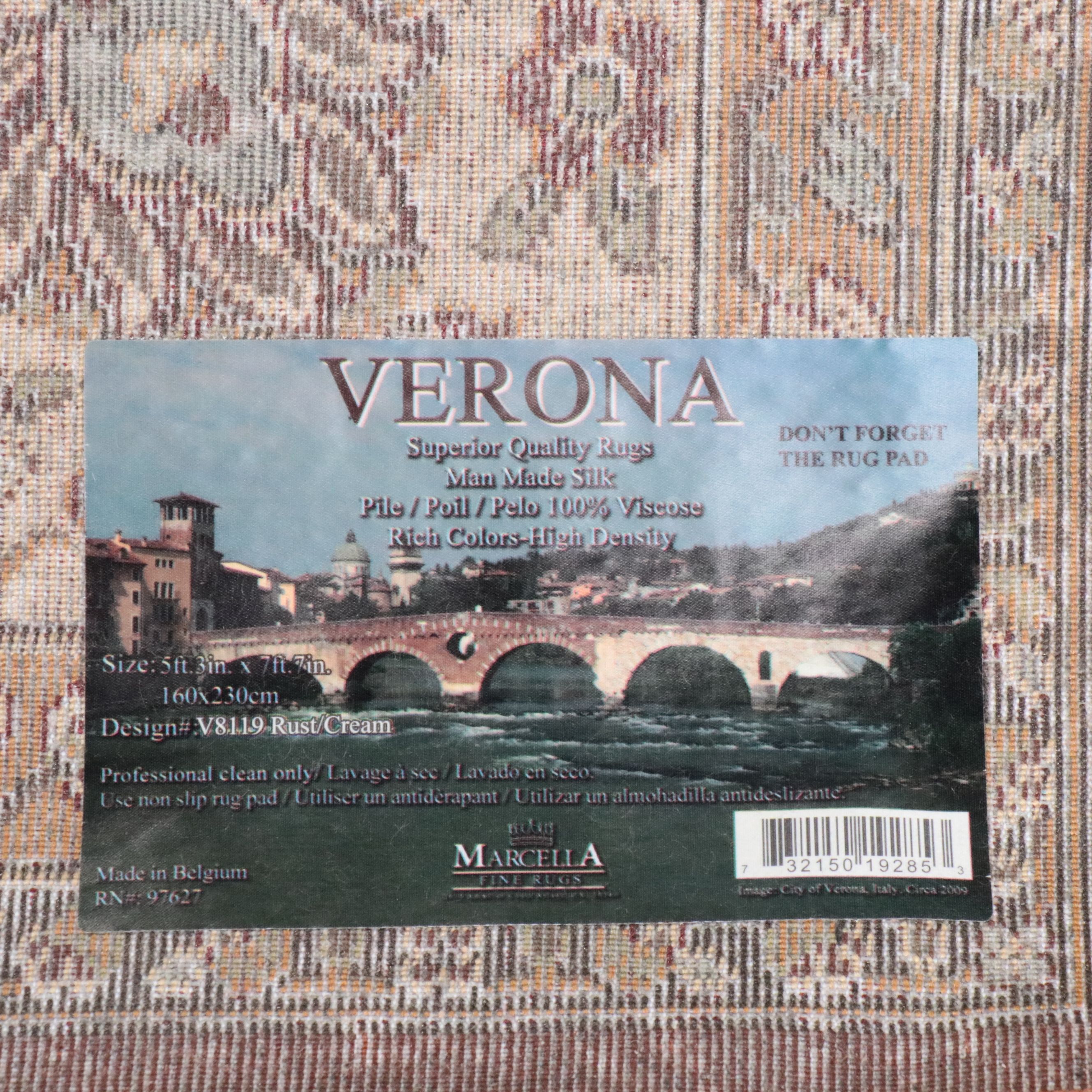 5'3 x 7'10 Machine Made Marcella Fine Rugs "Verona" Artificial Silk Area Rug