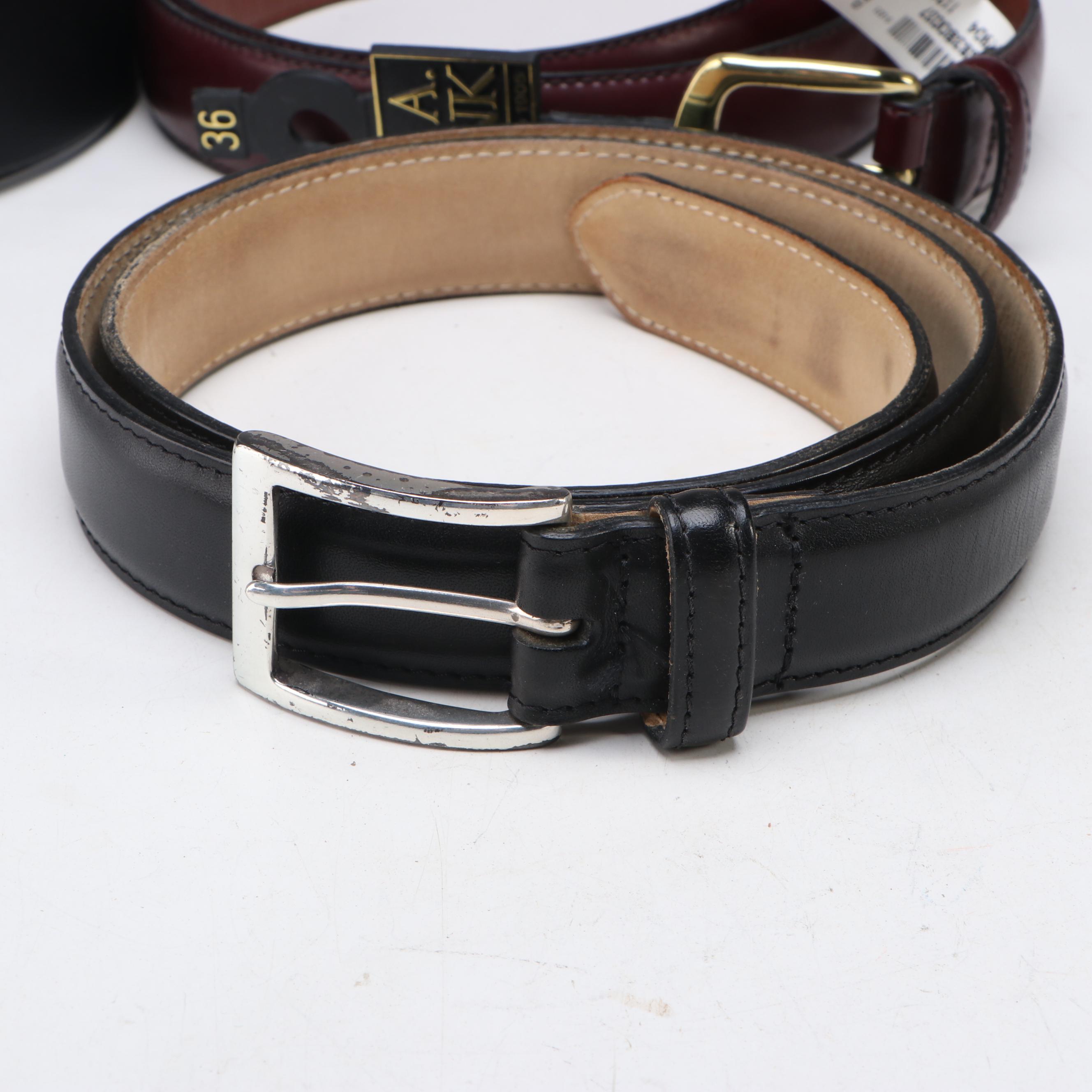 Men's L.L. Bean, Jos. A. Bank, and Other Belts