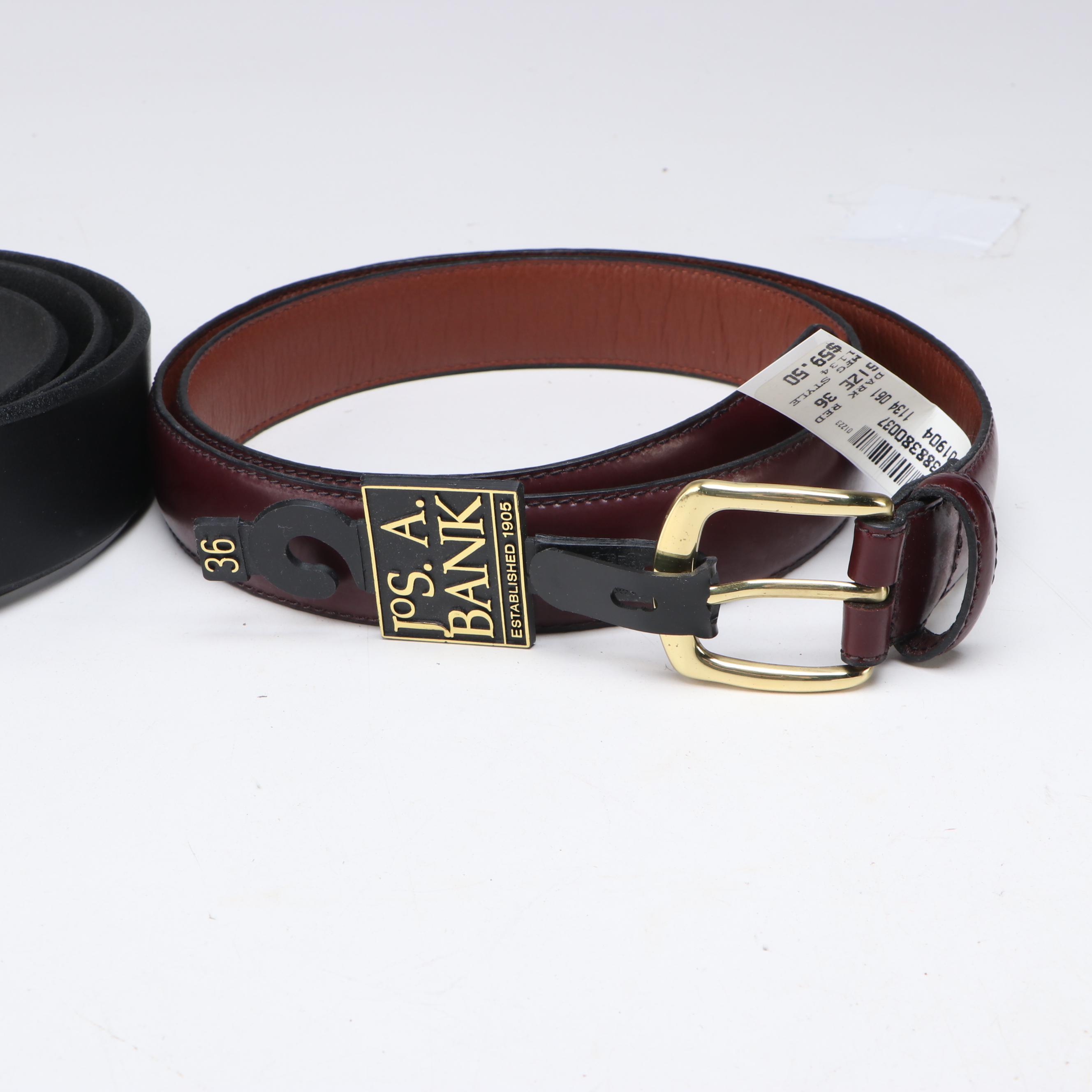 Men's L.L. Bean, Jos. A. Bank, and Other Belts