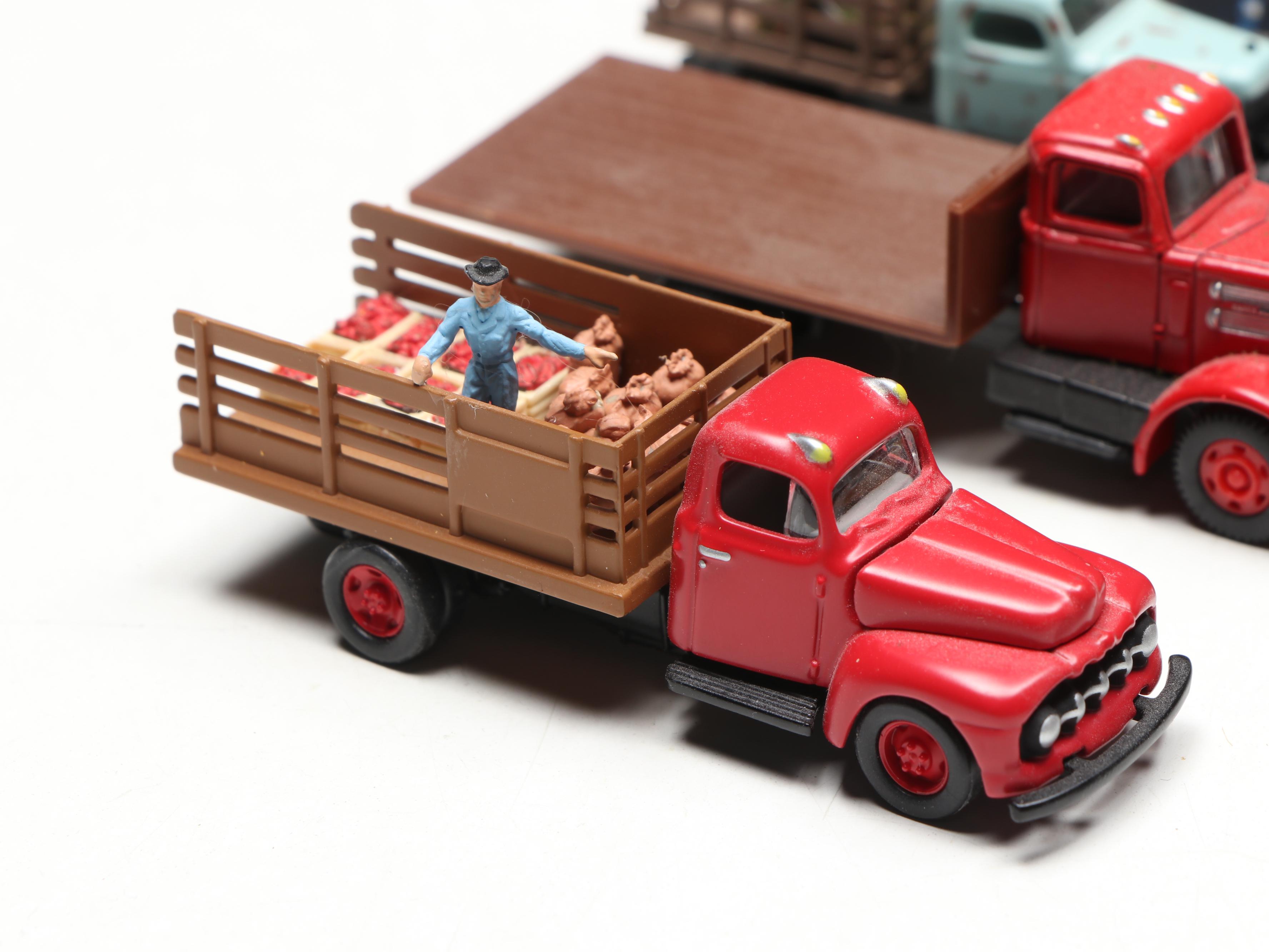 Busch, CMW with Other Train Prop Trucks, Wagon and Bus