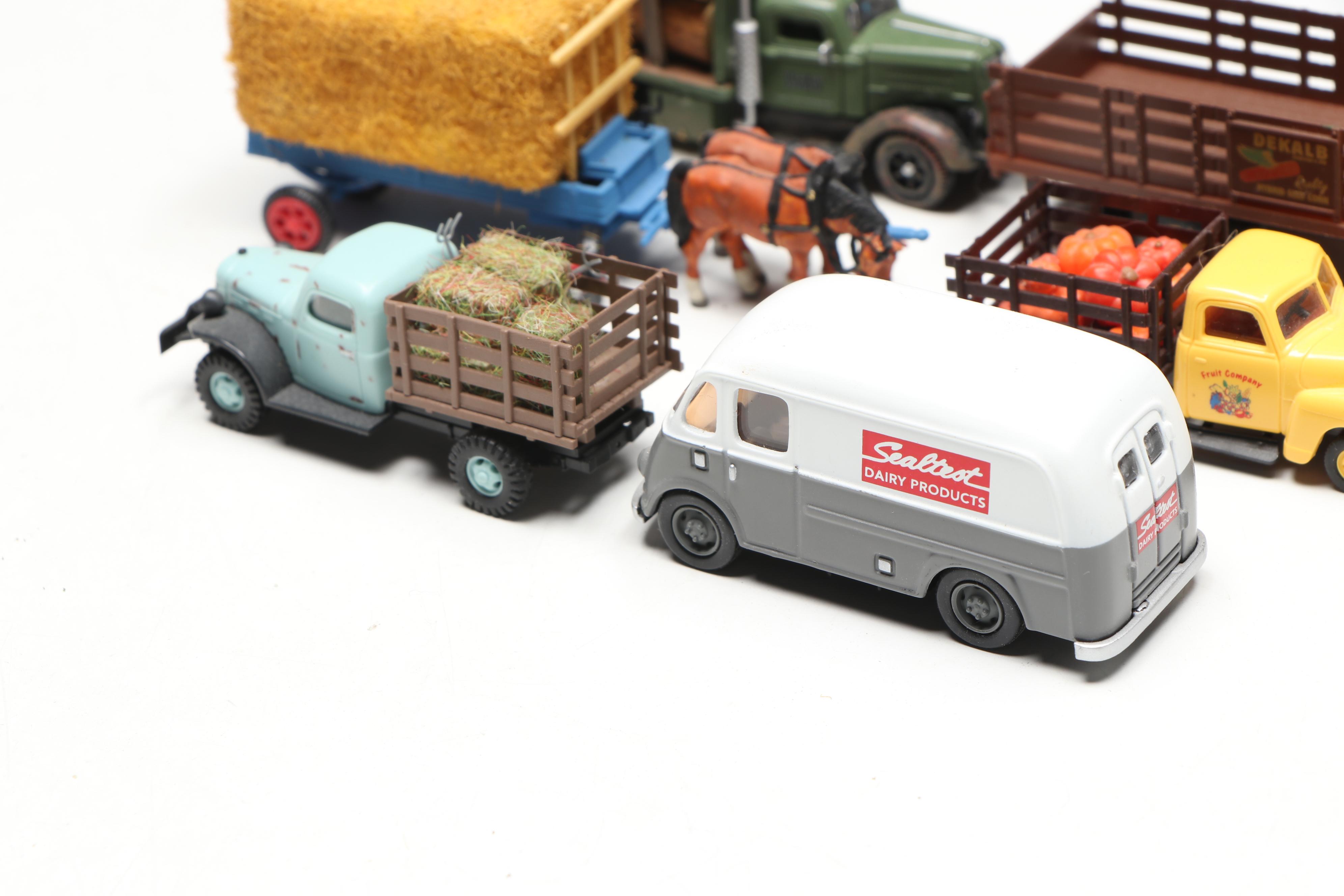 Busch, CMW with Other Train Prop Trucks, Wagon and Bus