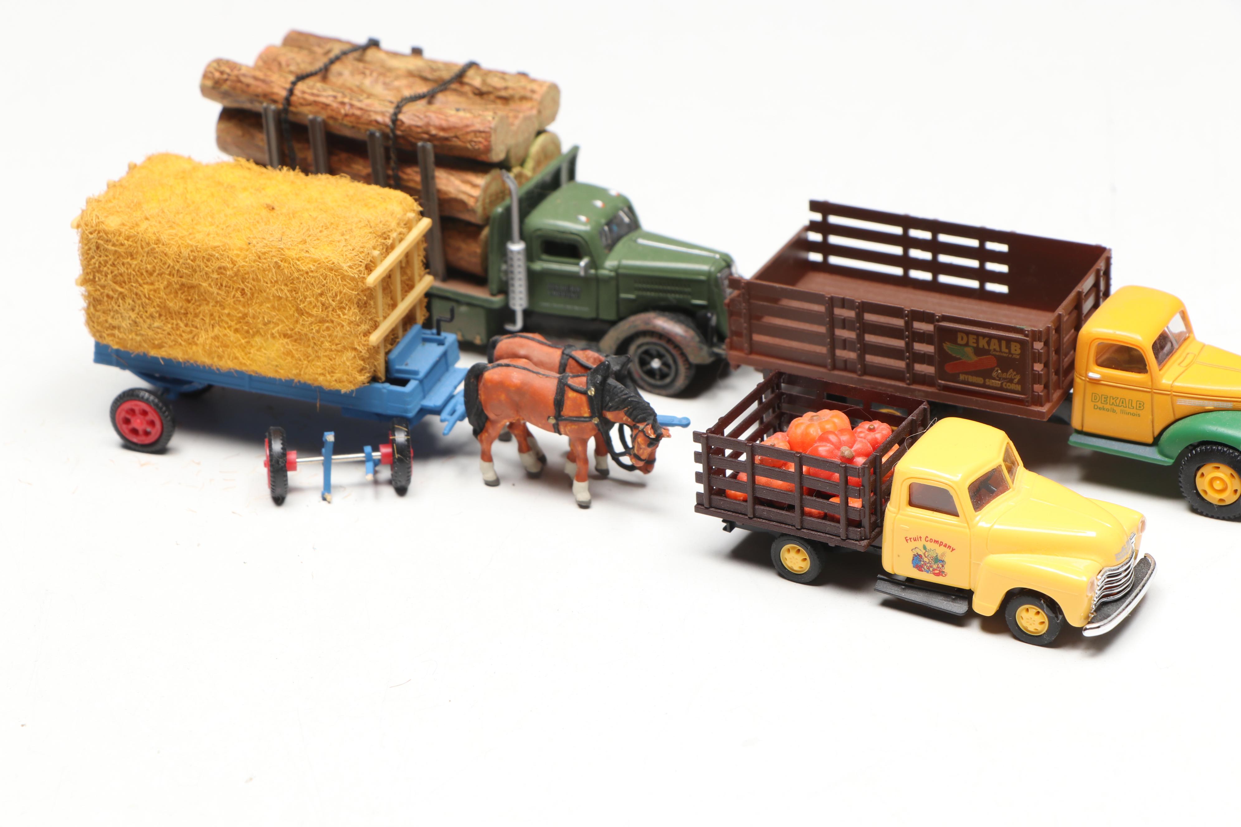 Busch, CMW with Other Train Prop Trucks, Wagon and Bus