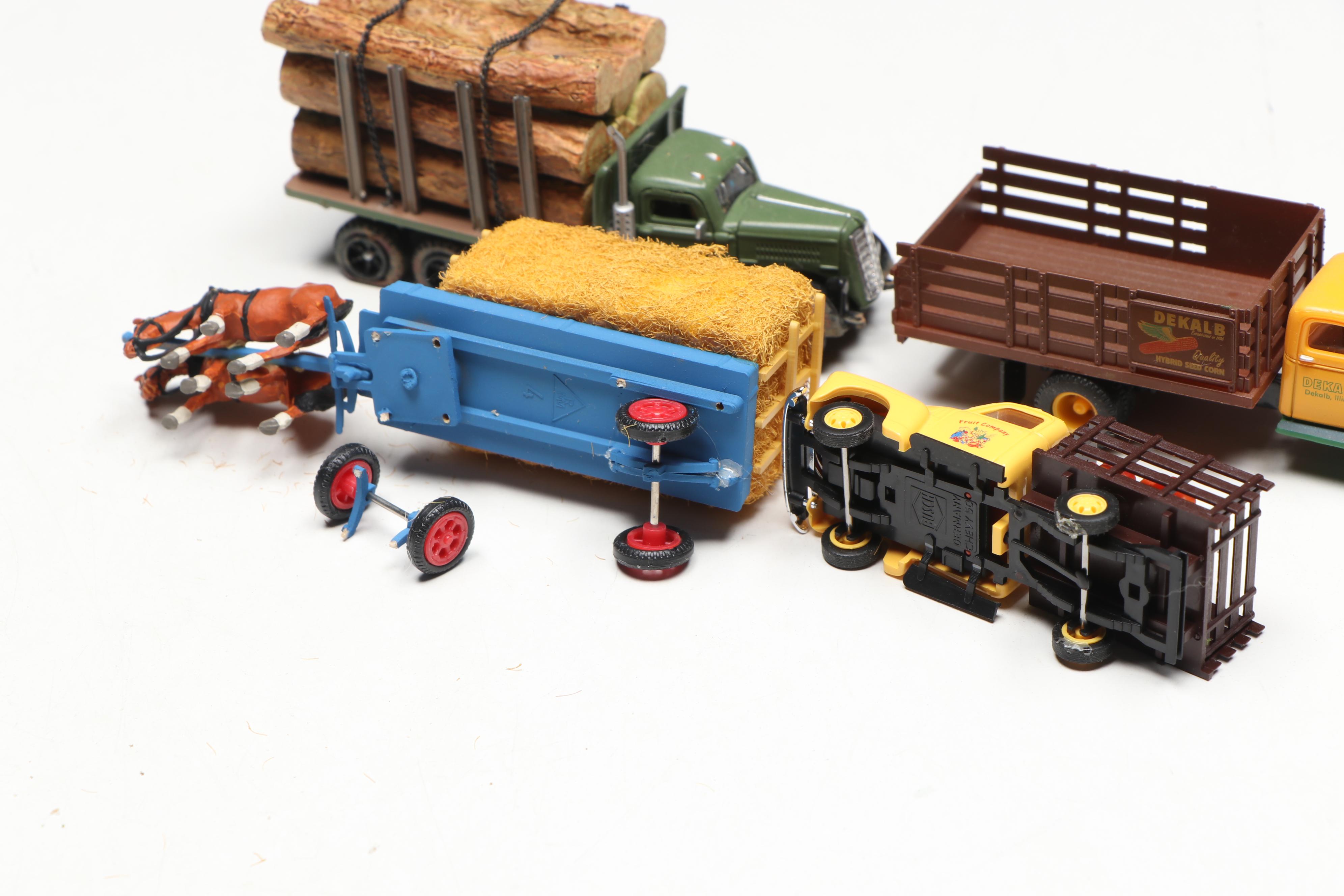 Busch, CMW with Other Train Prop Trucks, Wagon and Bus