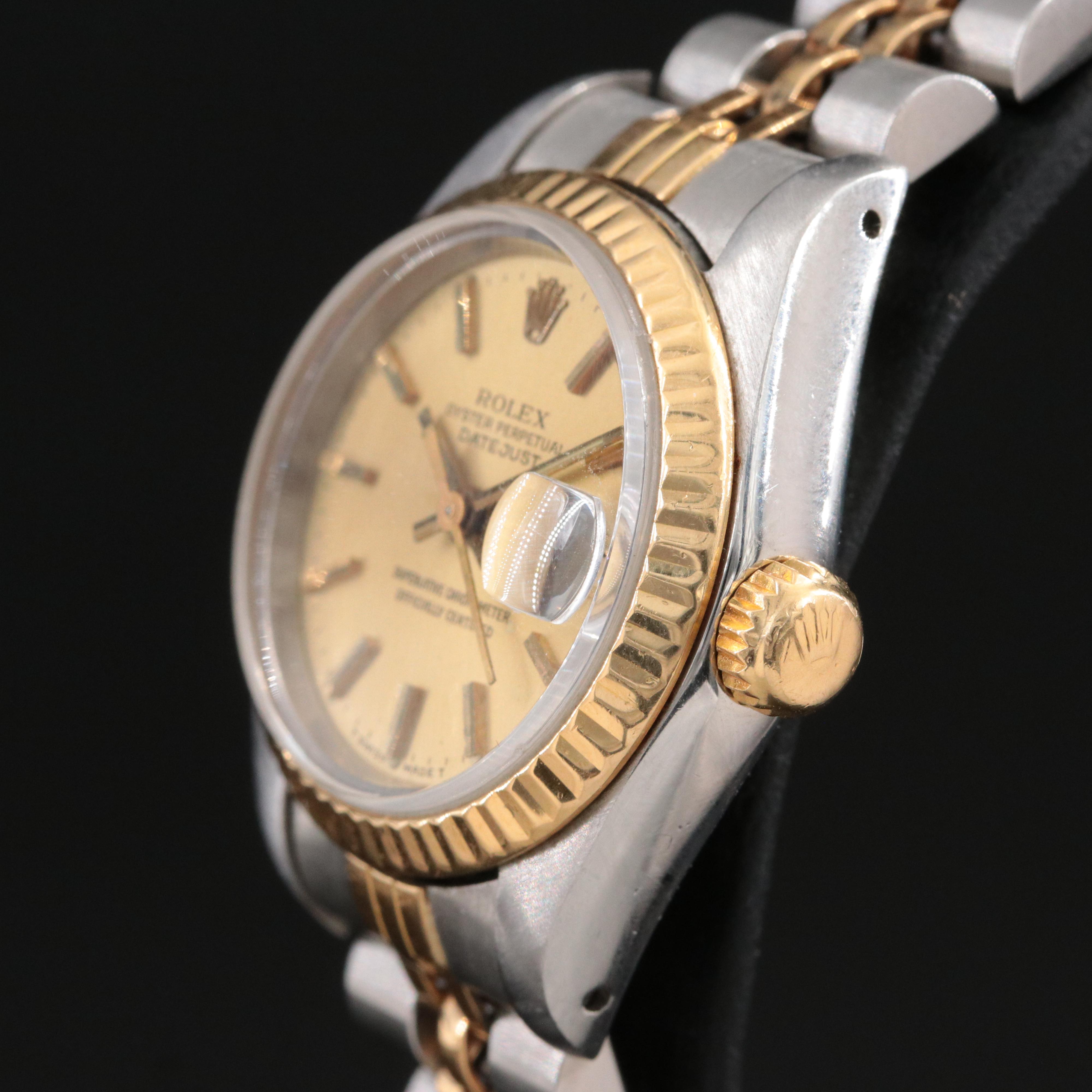 1985 Rolex Two Tone 18K & Steel Datejust Watch