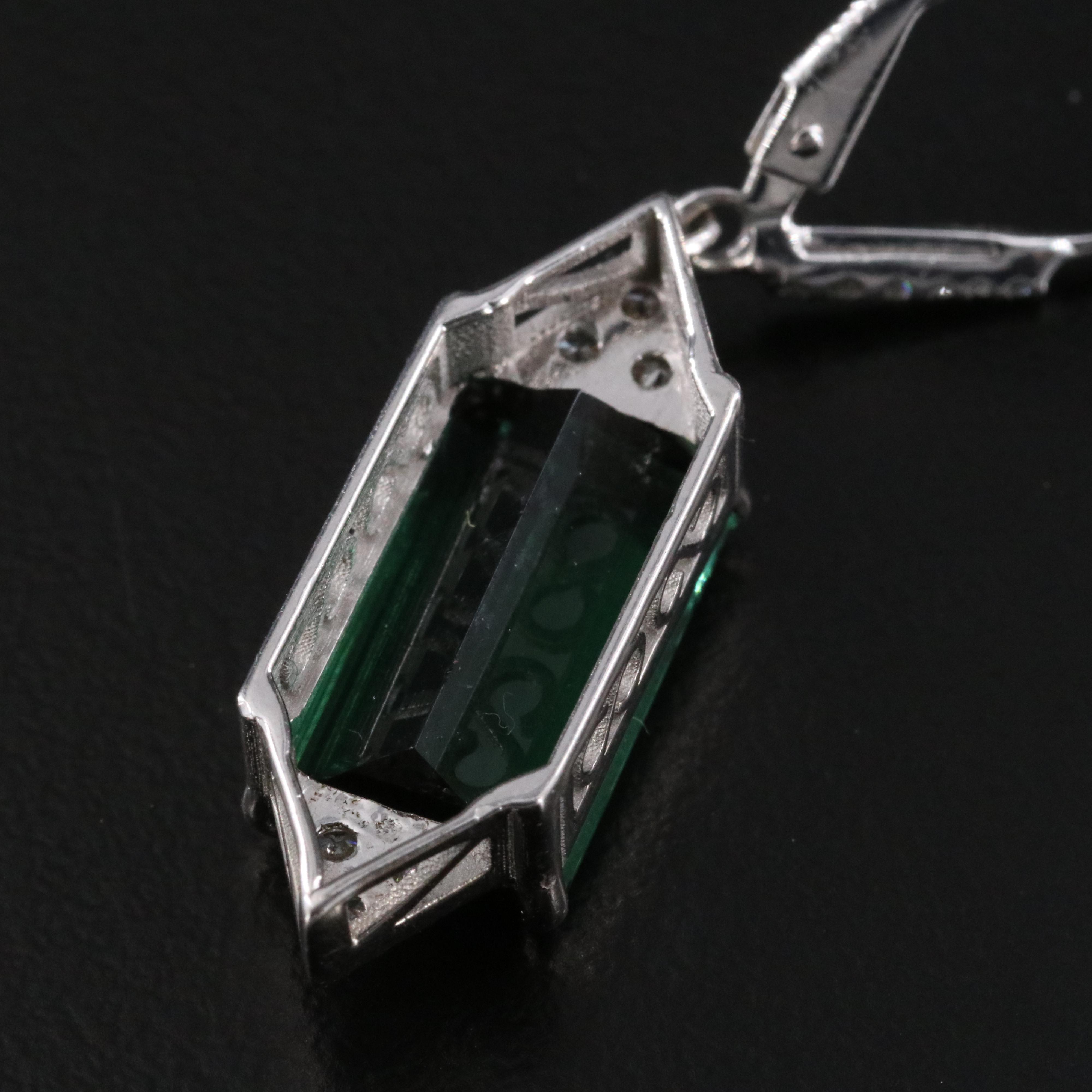 14K 9.00 CTW Tourmaline and Diamond Earrings