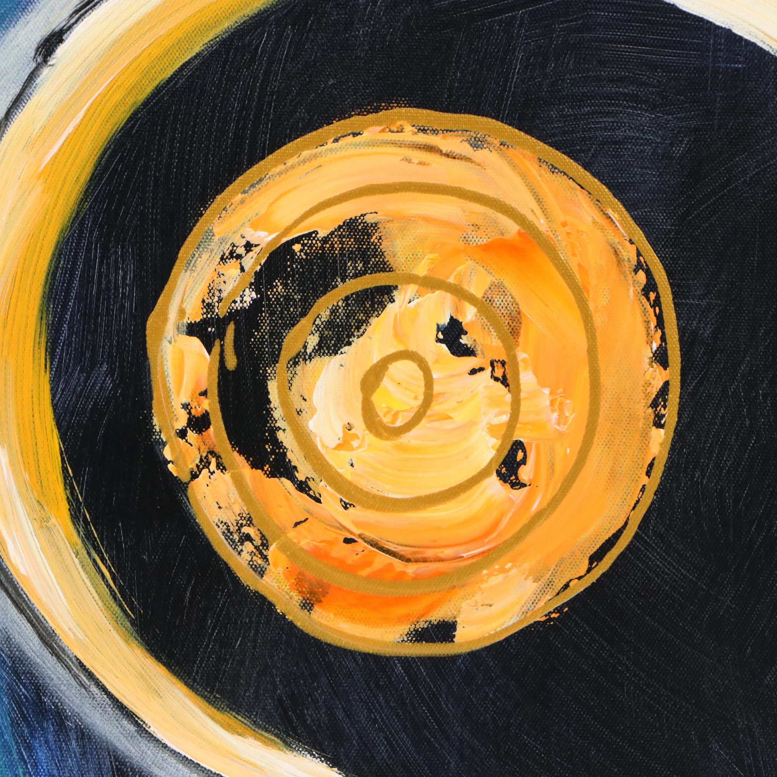 Abstract Acrylic Pentaptych Painting, 21st Century