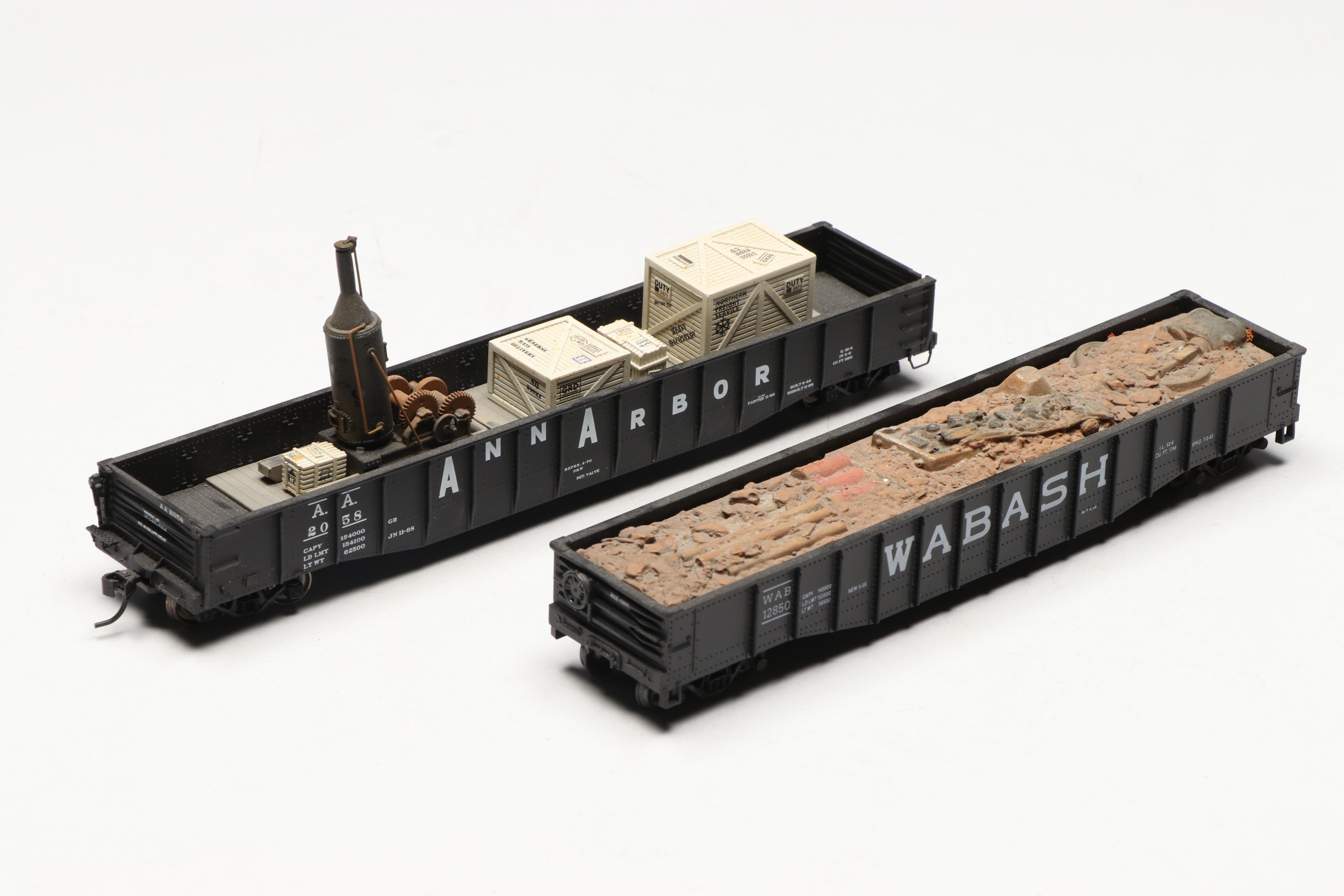 Tyco HO Scale Rock Island and Kato Ann Arbor Locomotives with More Train Cars