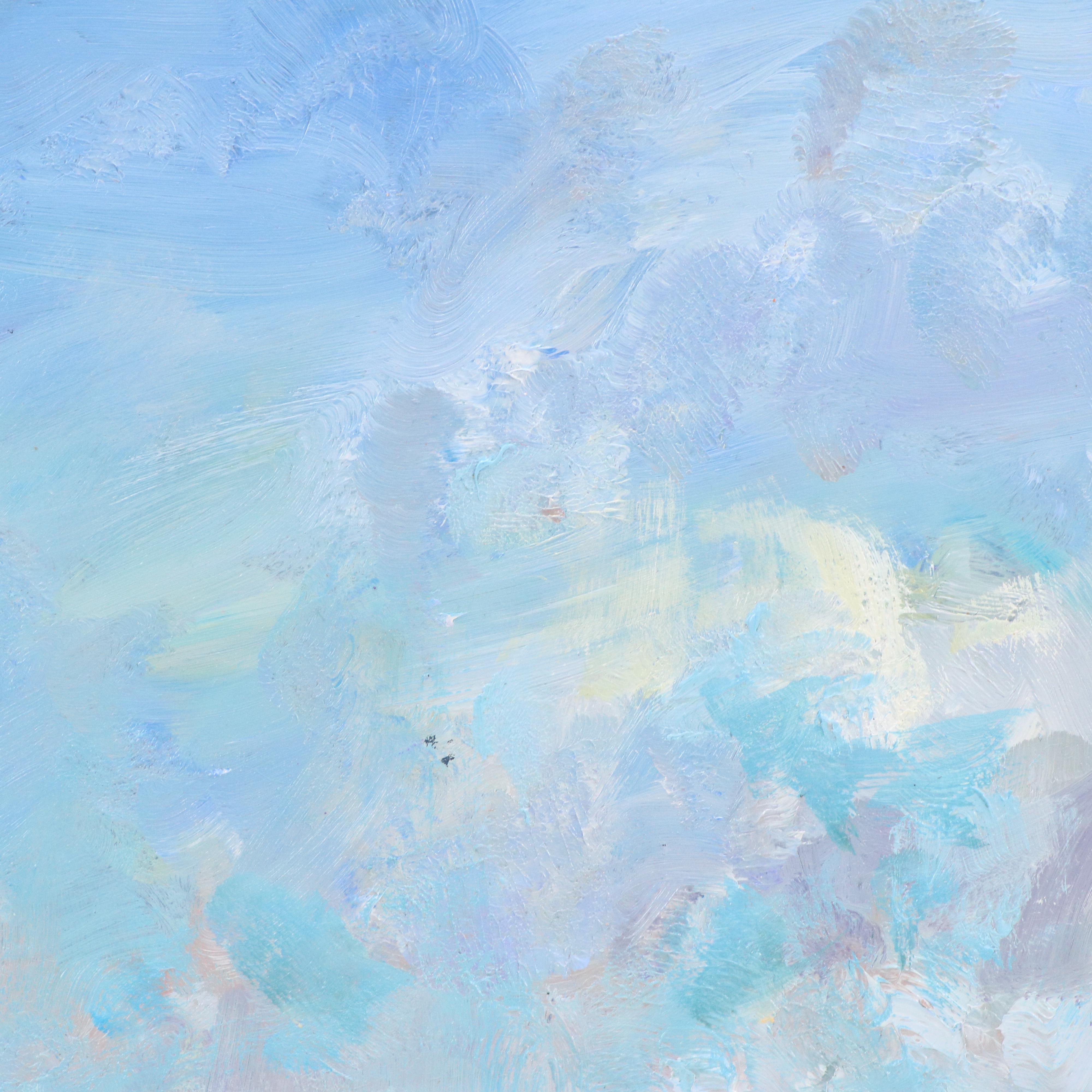 Nino Pippa Seascape Oil Painting "North Carolina - Seagulls and Sailboats," 2022