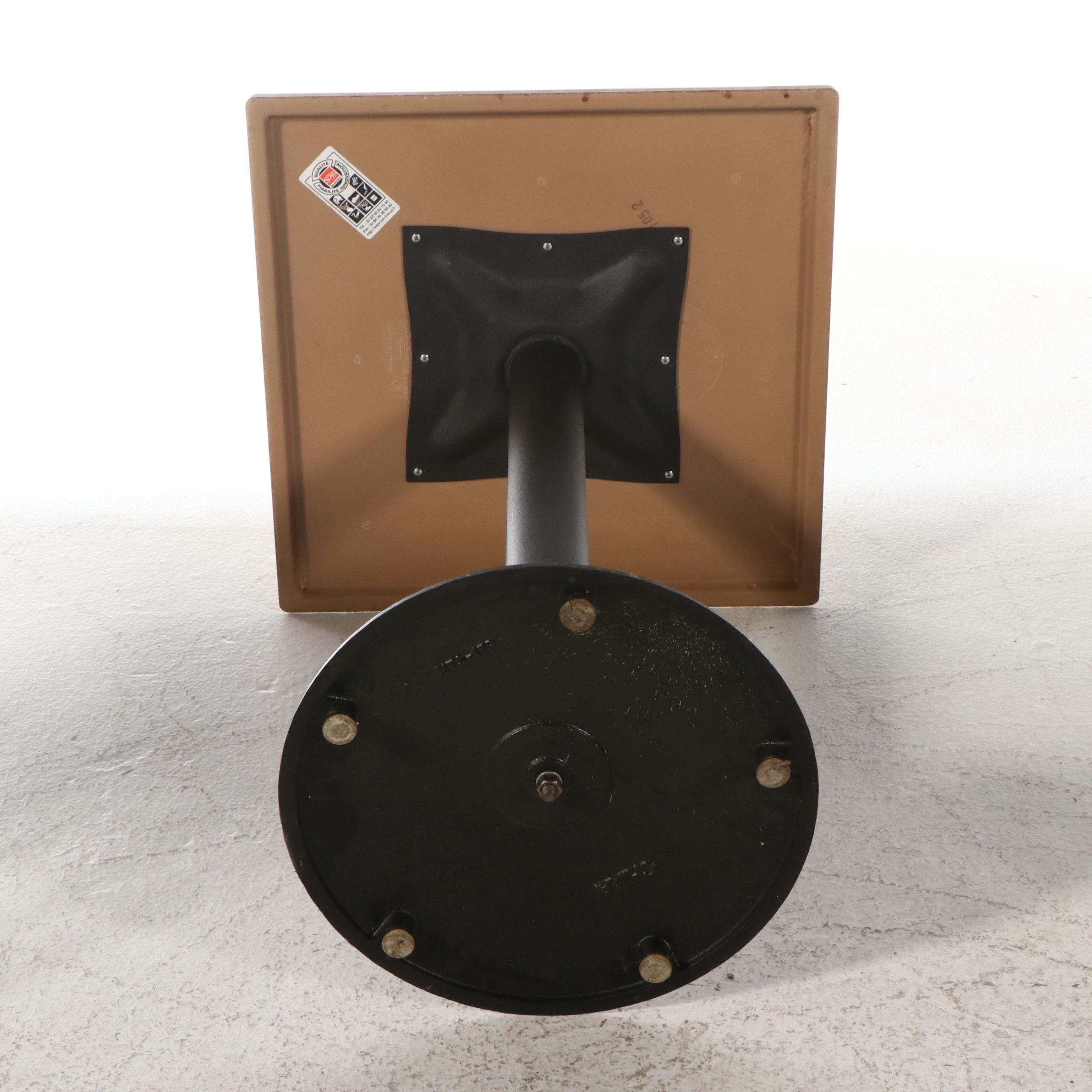 SM France Faux Marble Table with Art Nouveau Style Bentwood Barstools