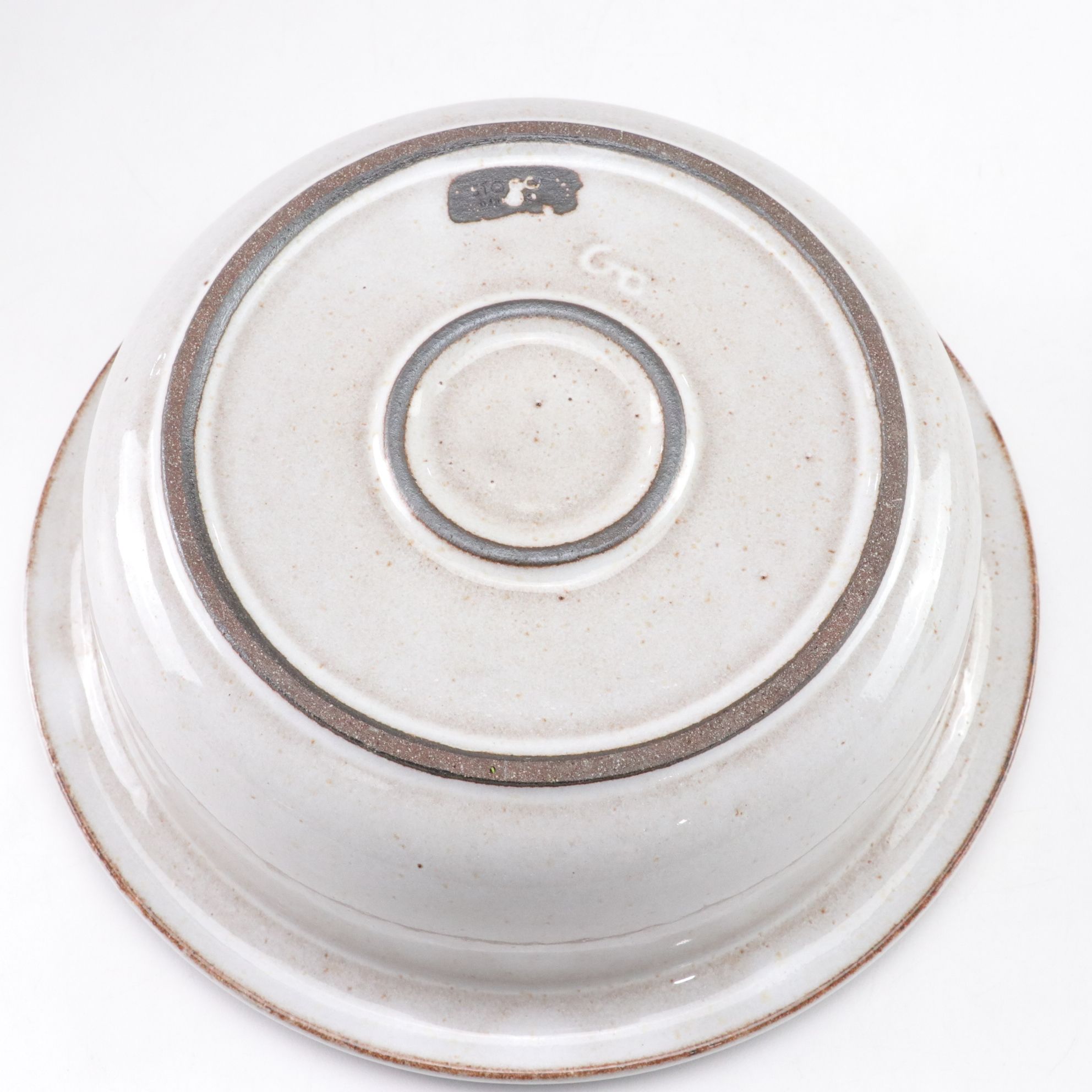 STOGO Denmark Ceramic Casserole and Serving Bowl with Eight Plates