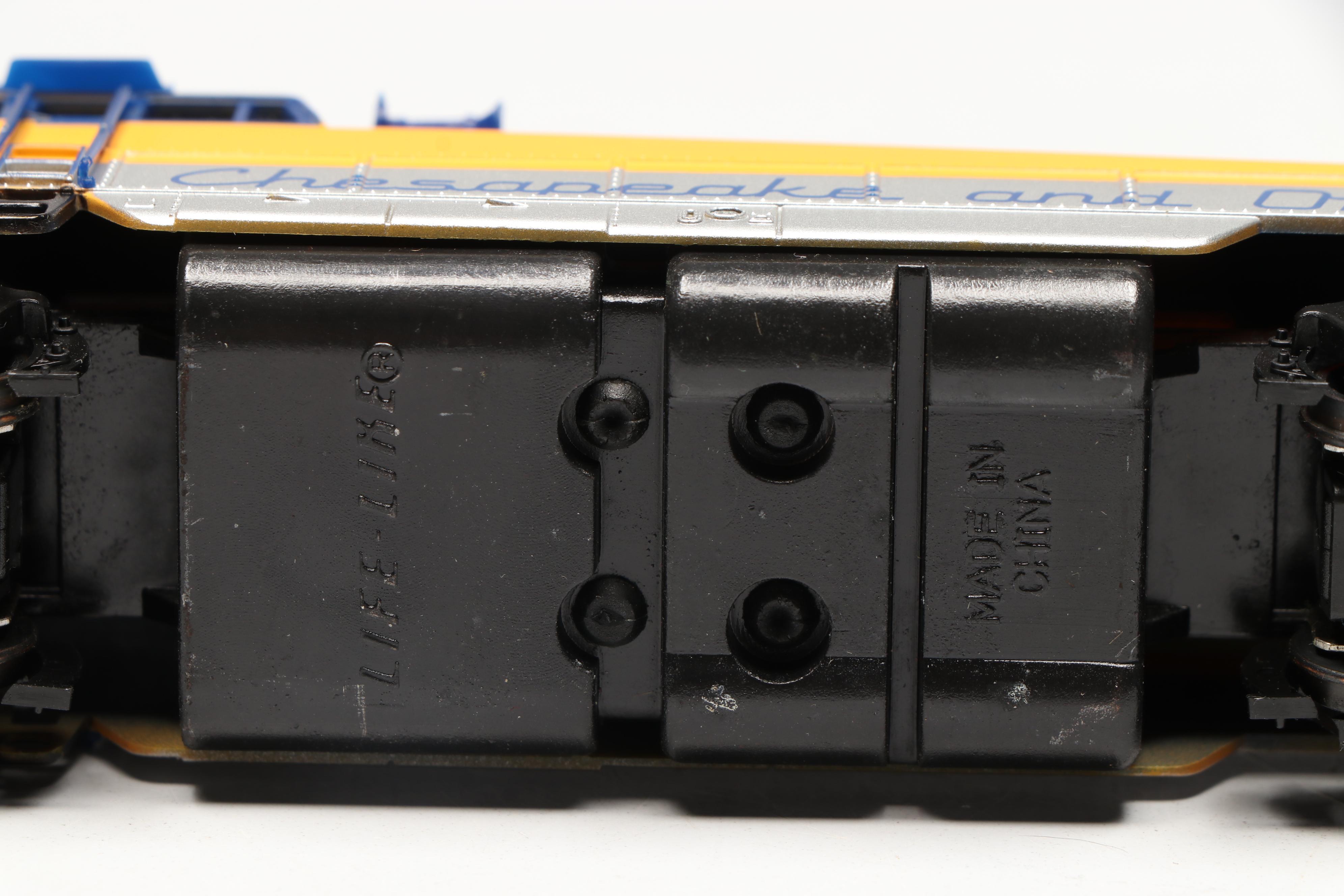 Life-Like and Kato HO Scale Locomotives and Other Chesapeake and Ohio Train Cars