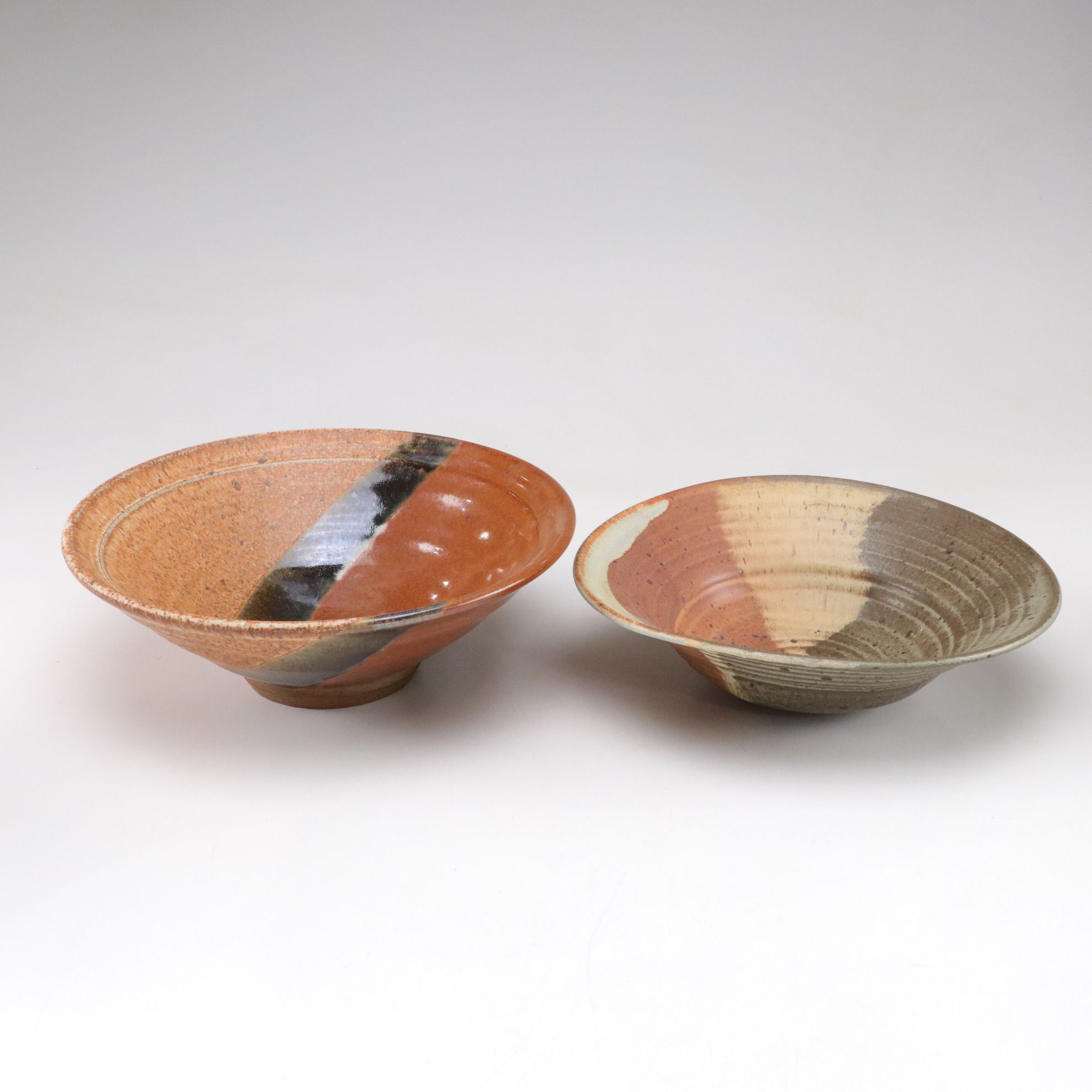 Speckled & Drip Glaze Spun Pottery Bowl Collection