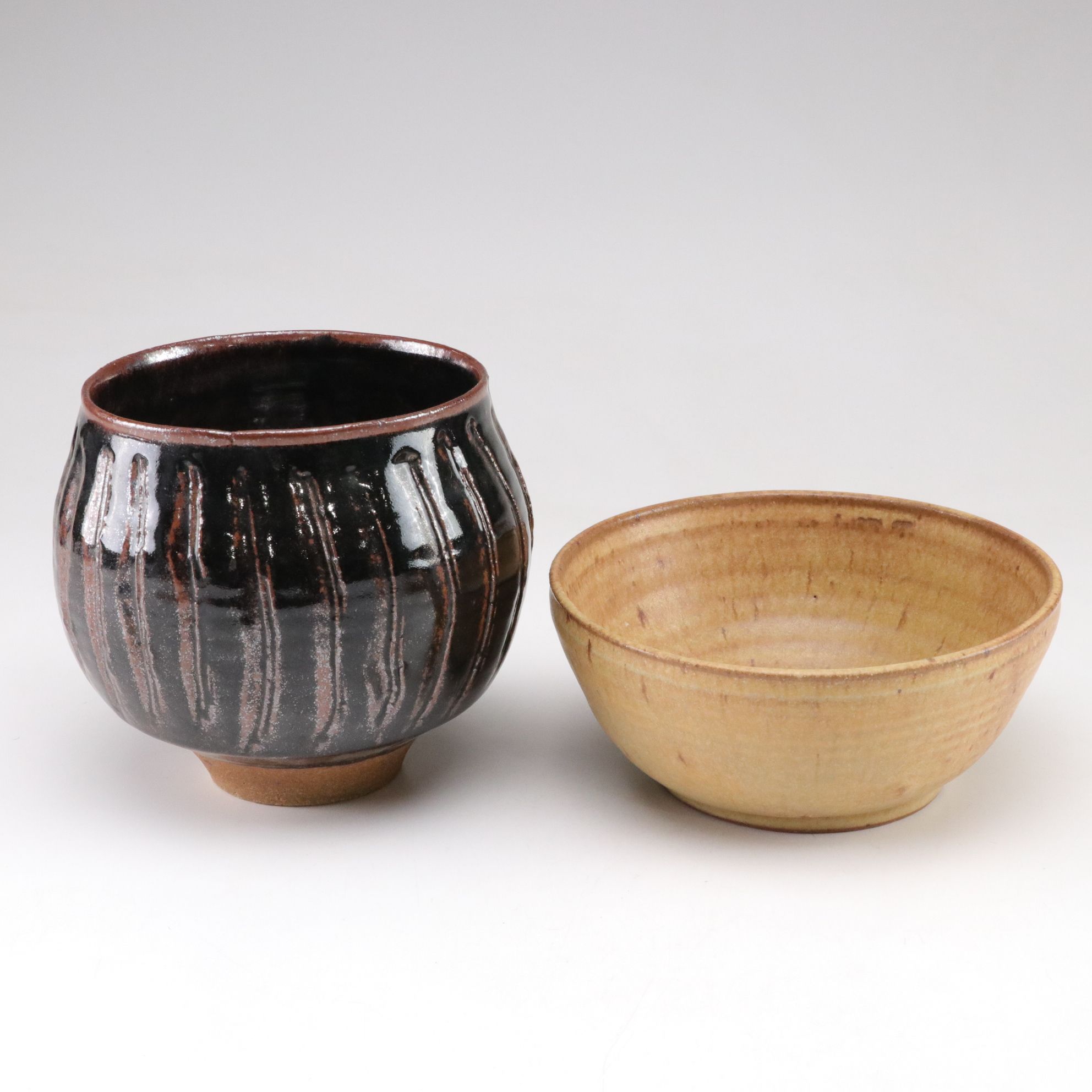 Speckled & Drip Glaze Spun Pottery Bowl Collection