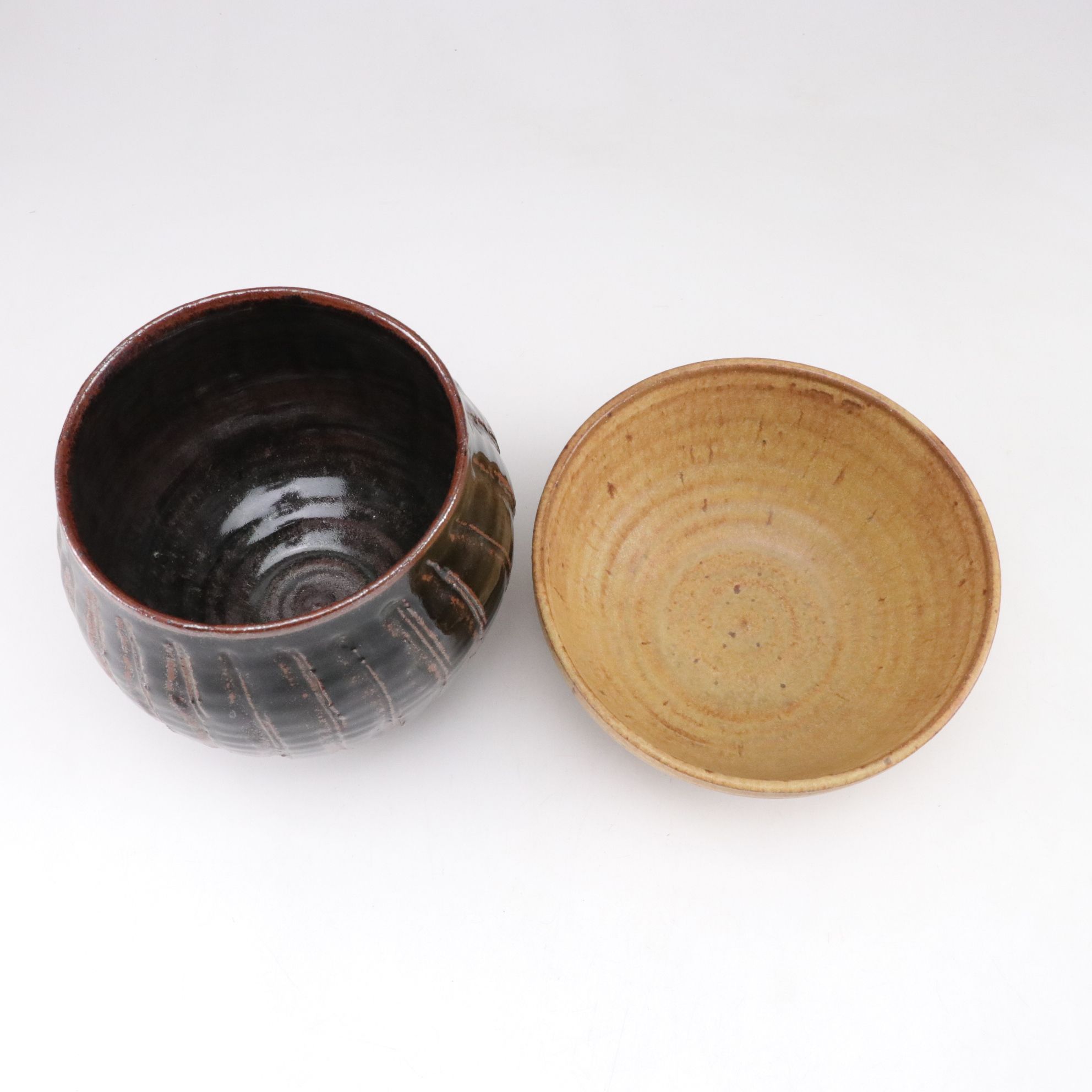 Speckled & Drip Glaze Spun Pottery Bowl Collection