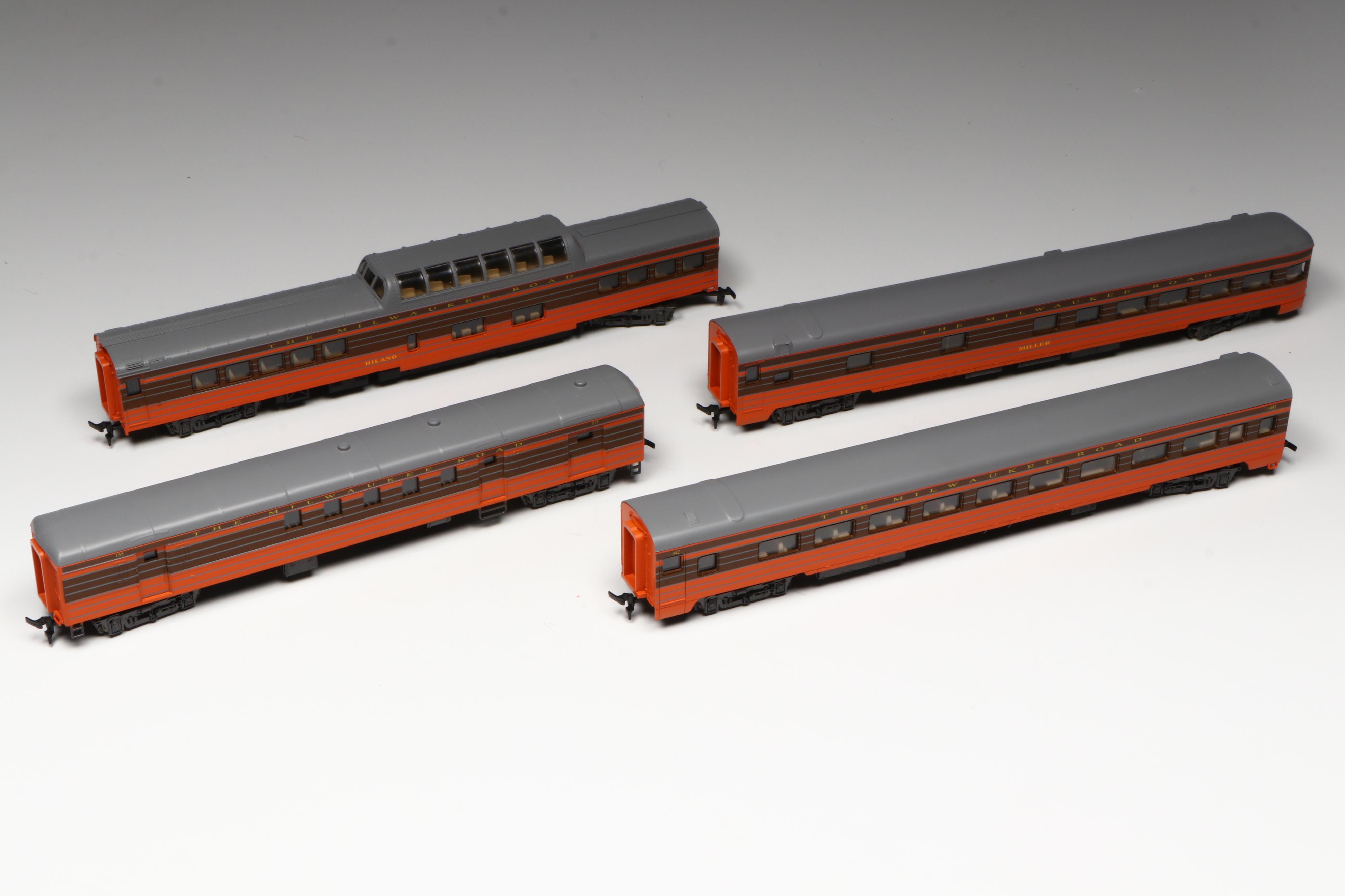 Rivarossi HO Scale Milwaukee Road Locomotive, Passenger and More Train Cars