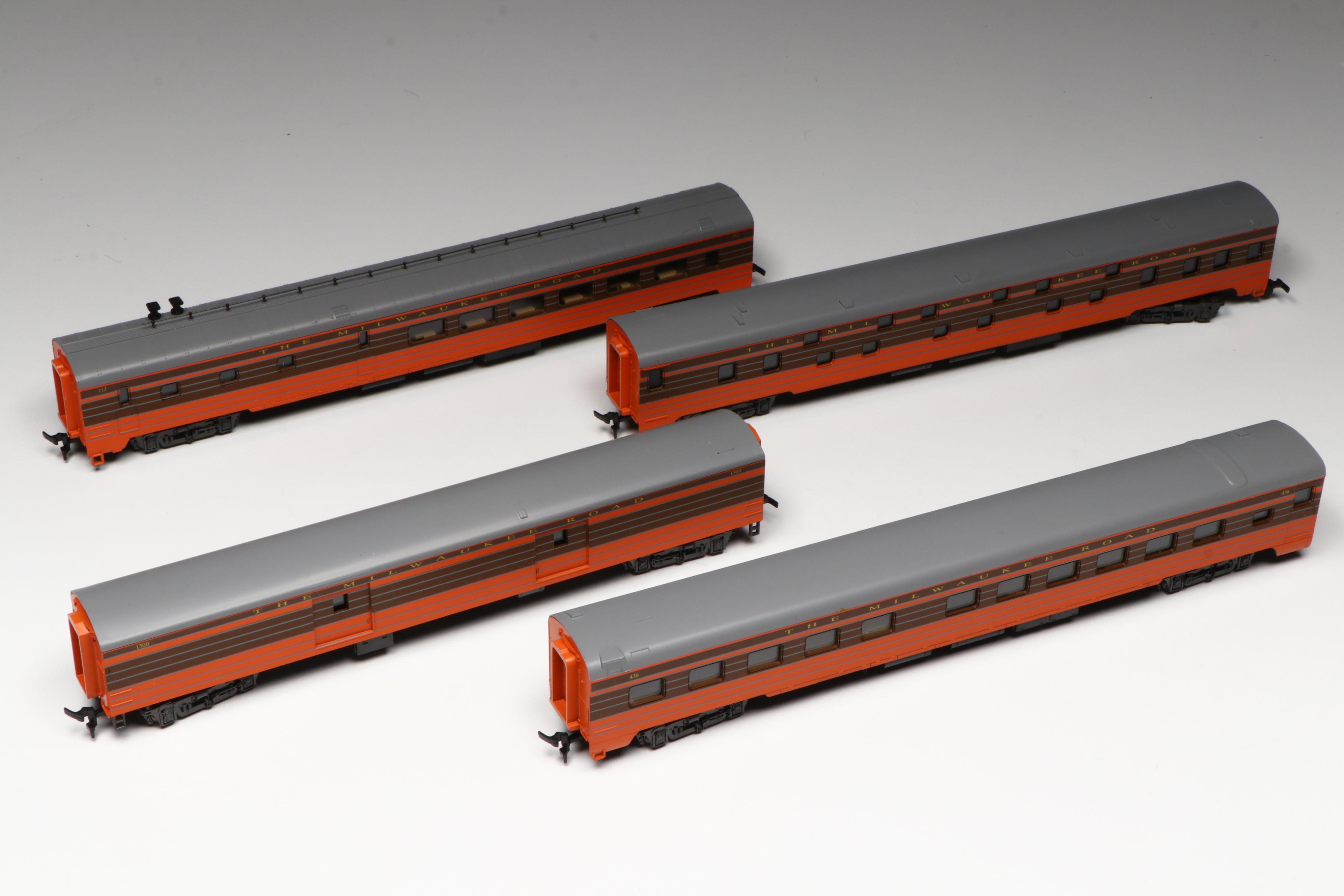 Rivarossi HO Scale Milwaukee Road Locomotive, Passenger and More Train Cars