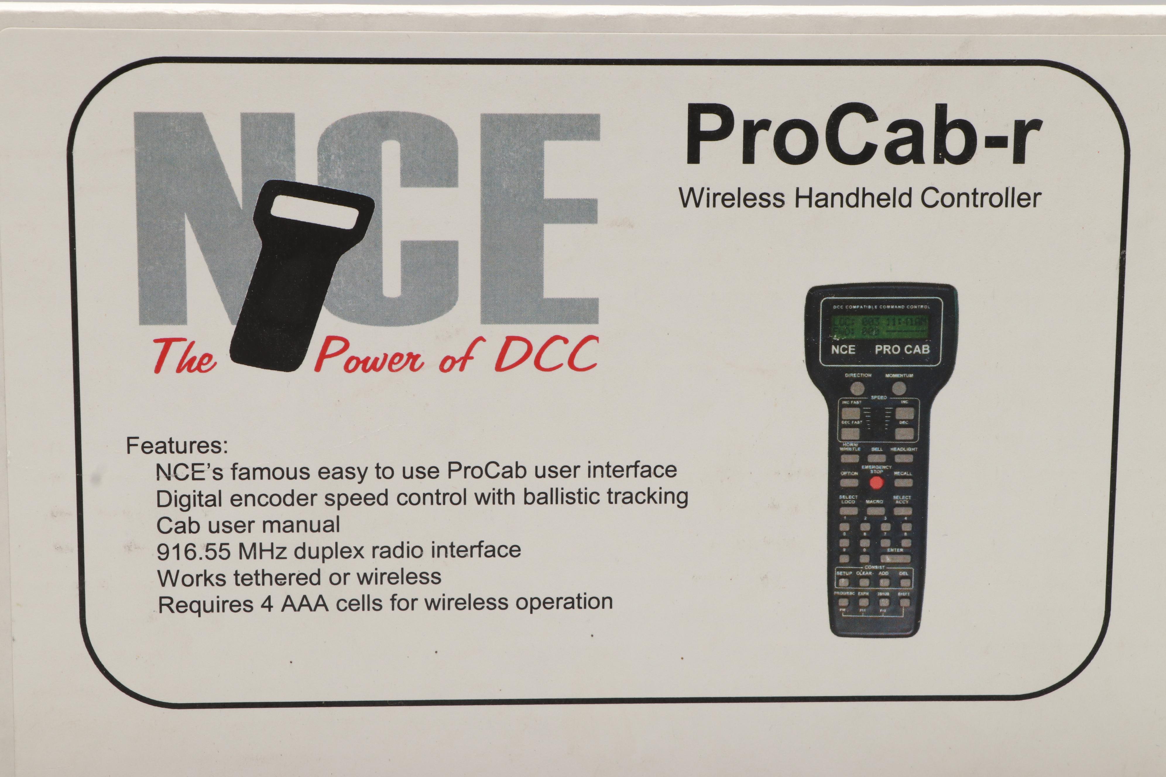 NCE ProCab-r Wireless Handheld Controller and Lionel 6-32923 1.8 Amp Transformer