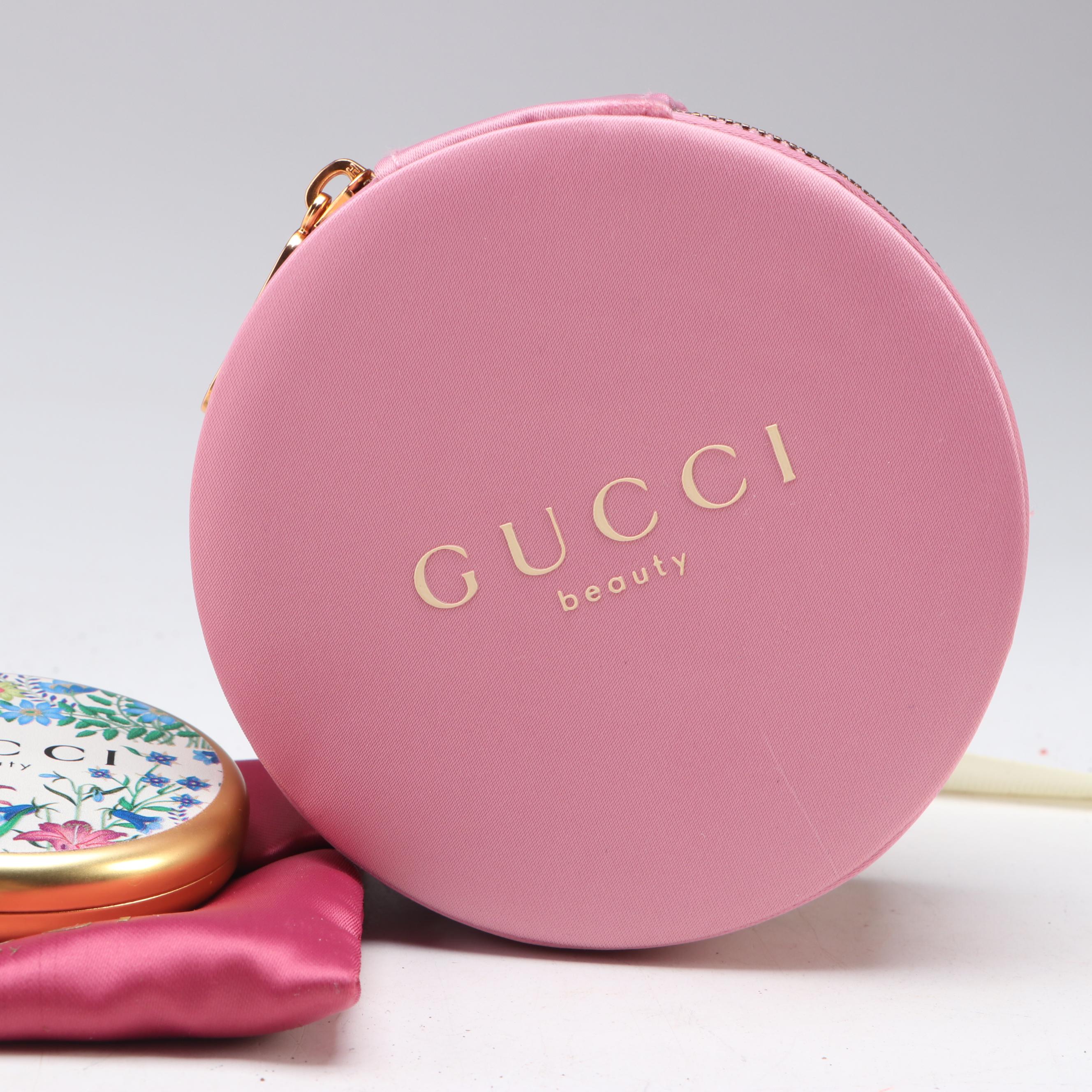 Gucci Beauty Round Jewelry Case, Compact Mirror and Quilted Canvas Sleep Mask