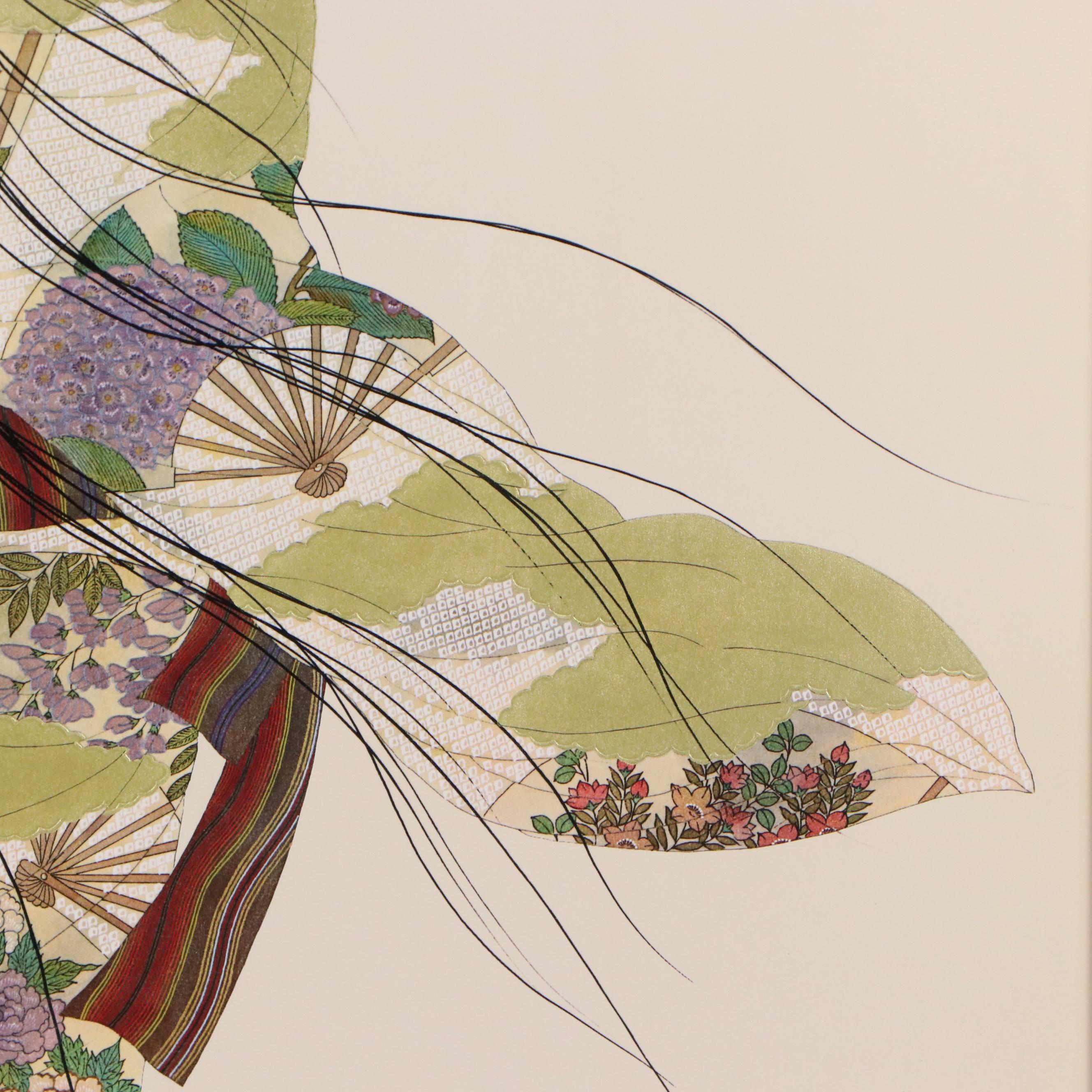 Hisashi Otsuka Embossed Lithograph "Lady Mieko of Autumn," 1993