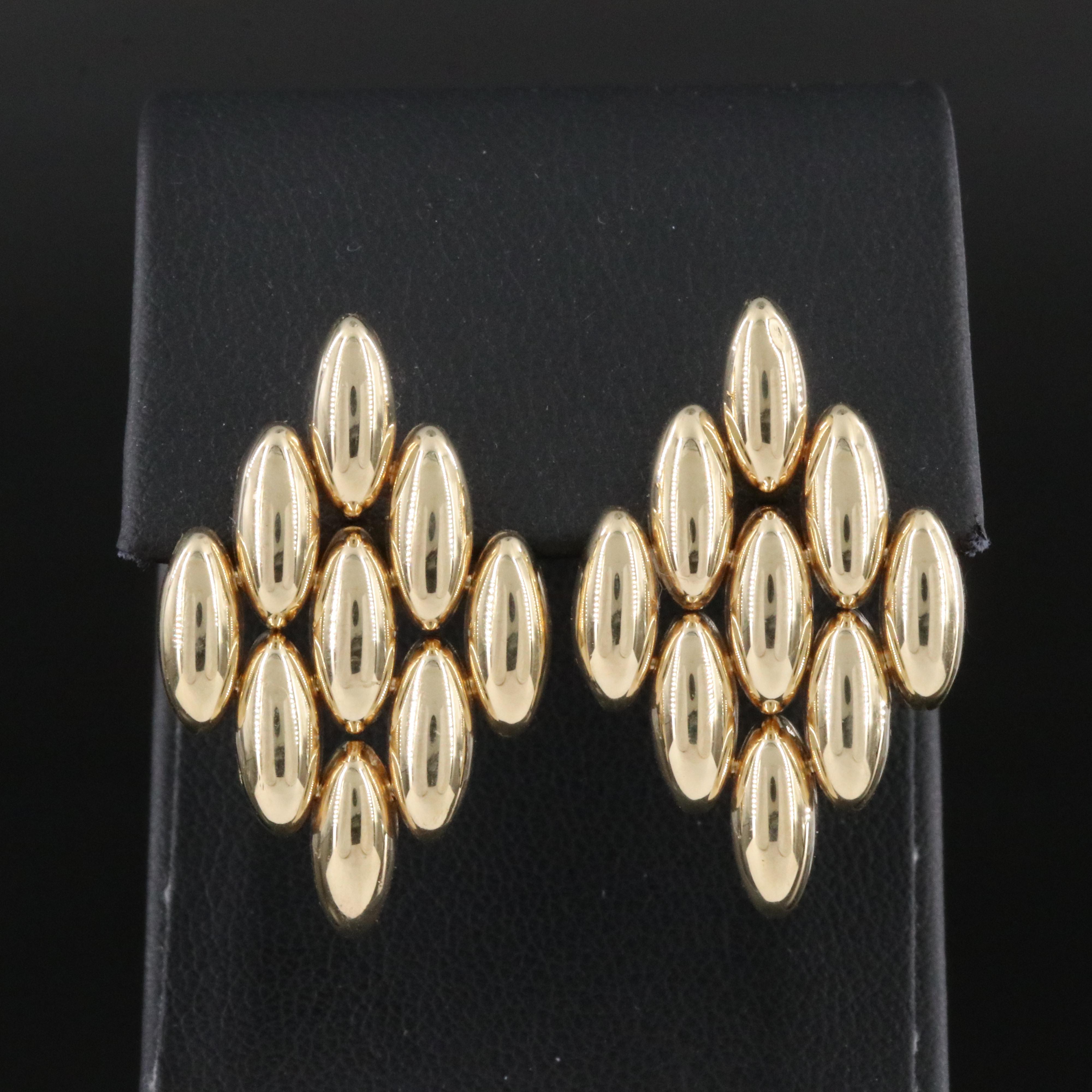 Italian 14K Panther Link Earrings