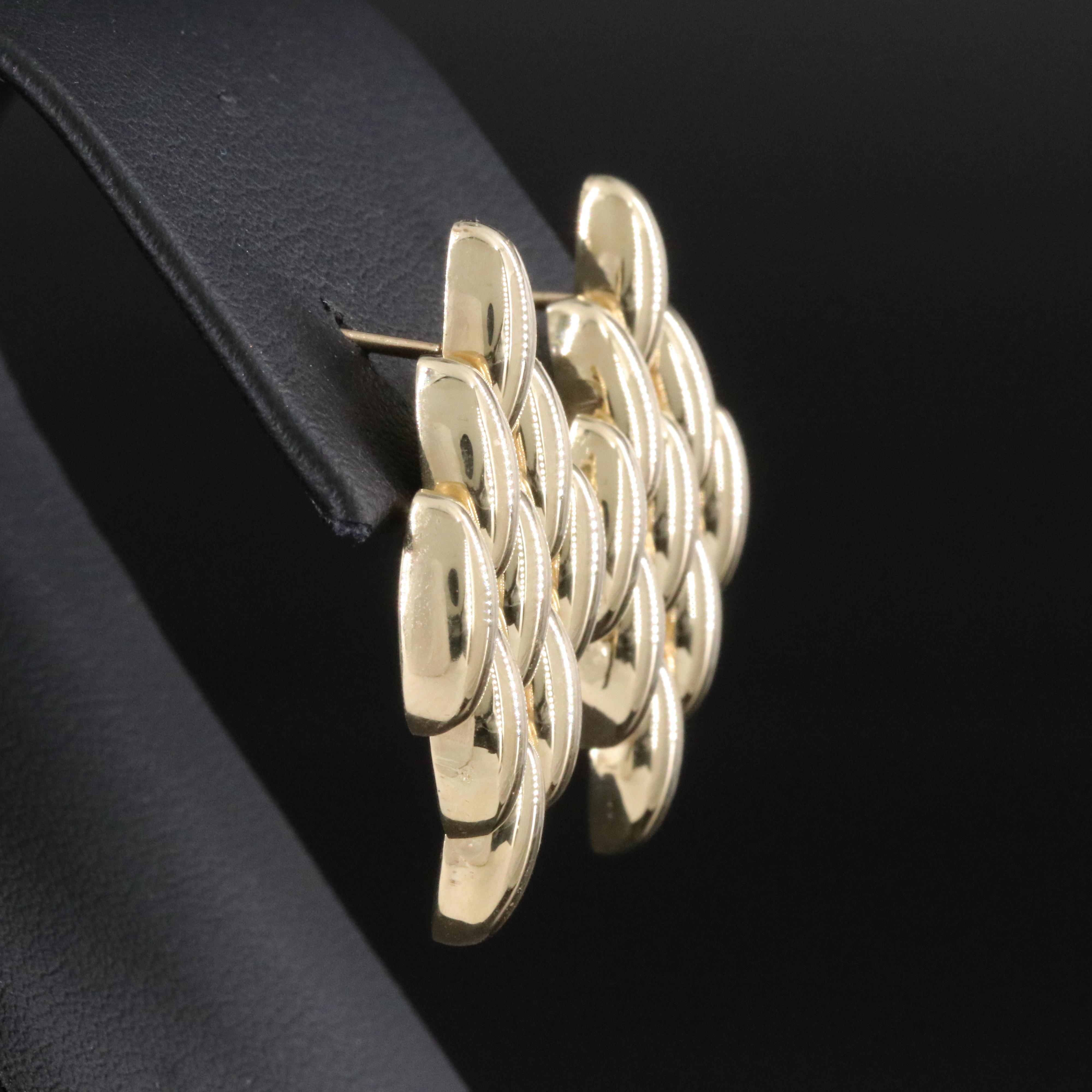 Italian 14K Panther Link Earrings