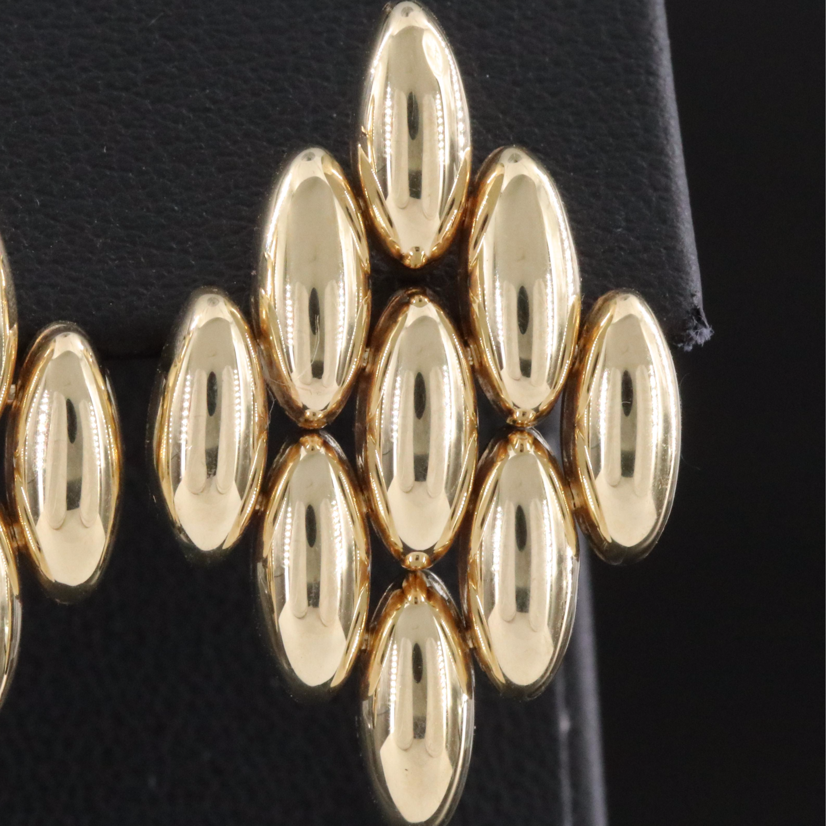 Italian 14K Panther Link Earrings