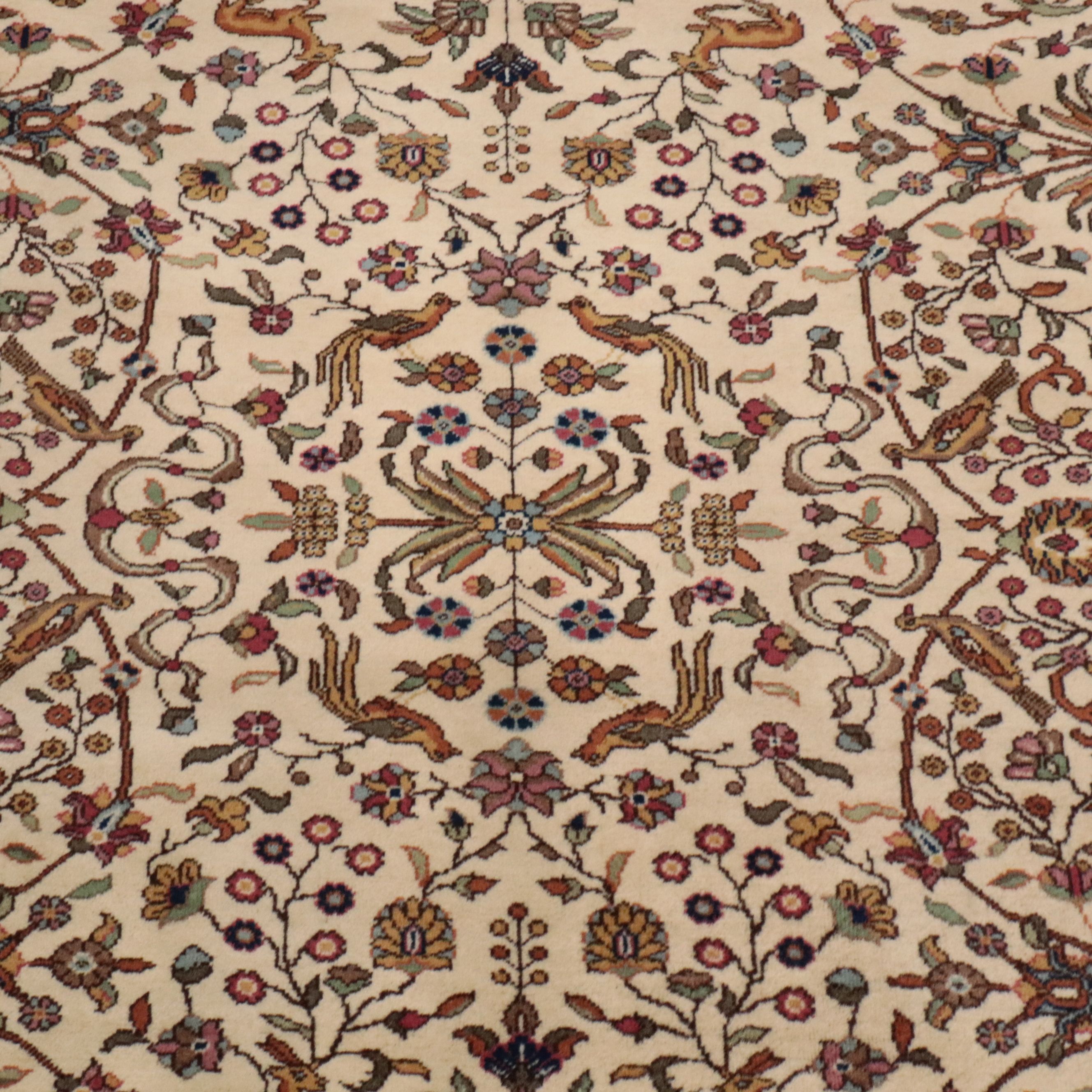 6'3 x 9'8 Hand-Knotted Persian Tabriz Area Rug