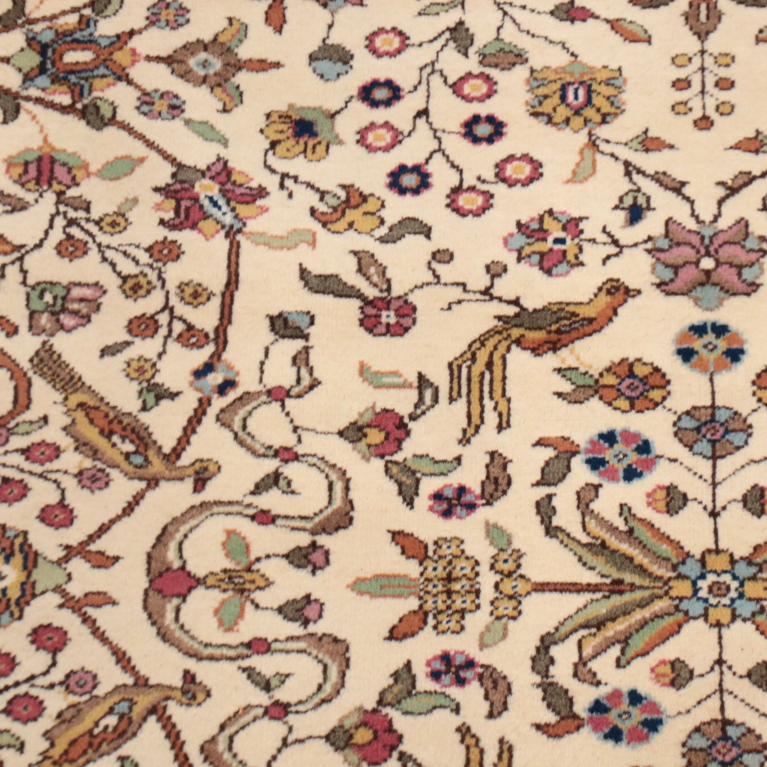 6'3 x 9'8 Hand-Knotted Persian Tabriz Area Rug