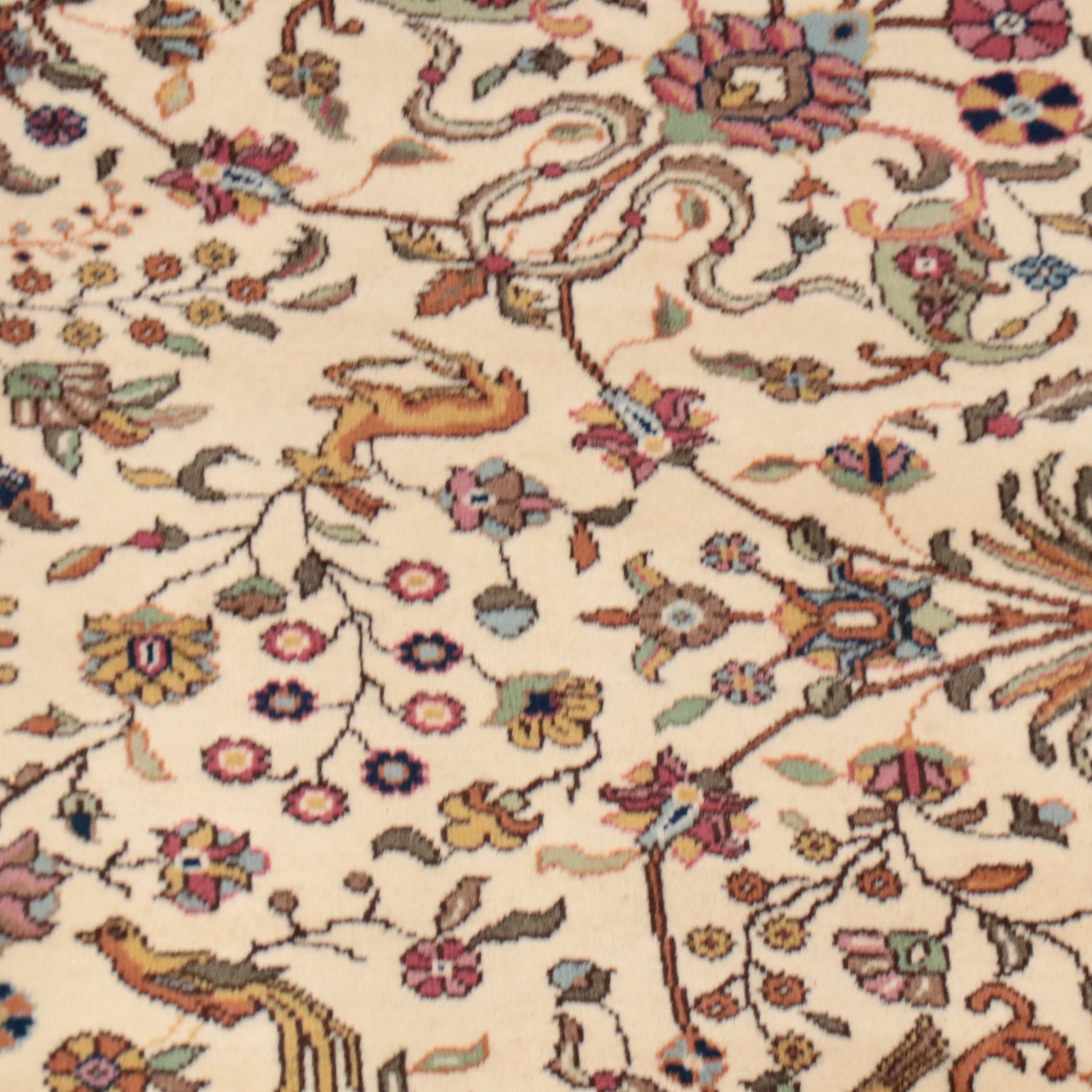 6'3 x 9'8 Hand-Knotted Persian Tabriz Area Rug