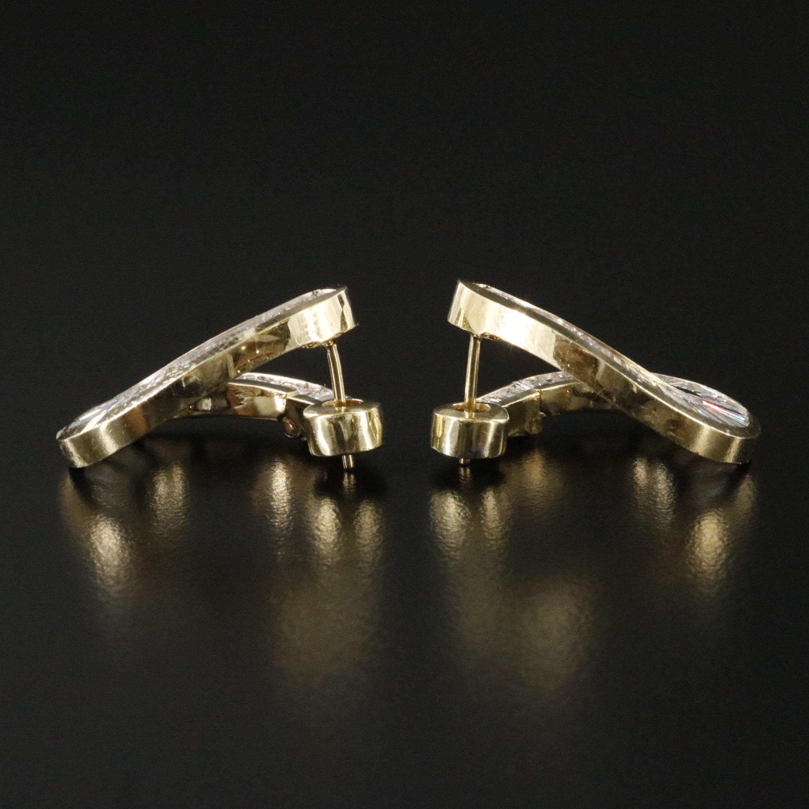 18K 5.00 CTW Diamond Earrings