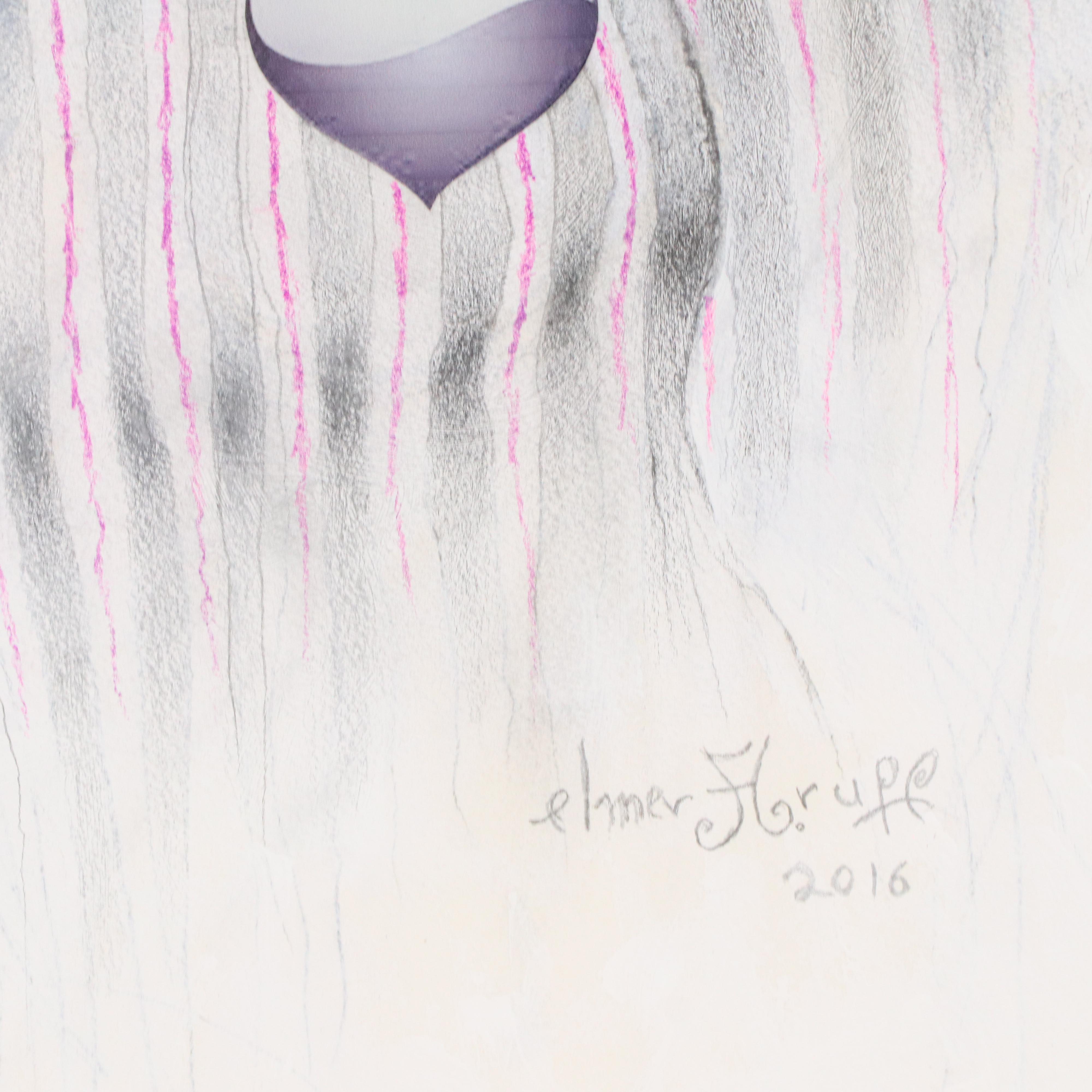 Elmer A. Ruff Portrait Mixed Media Collage, 2016