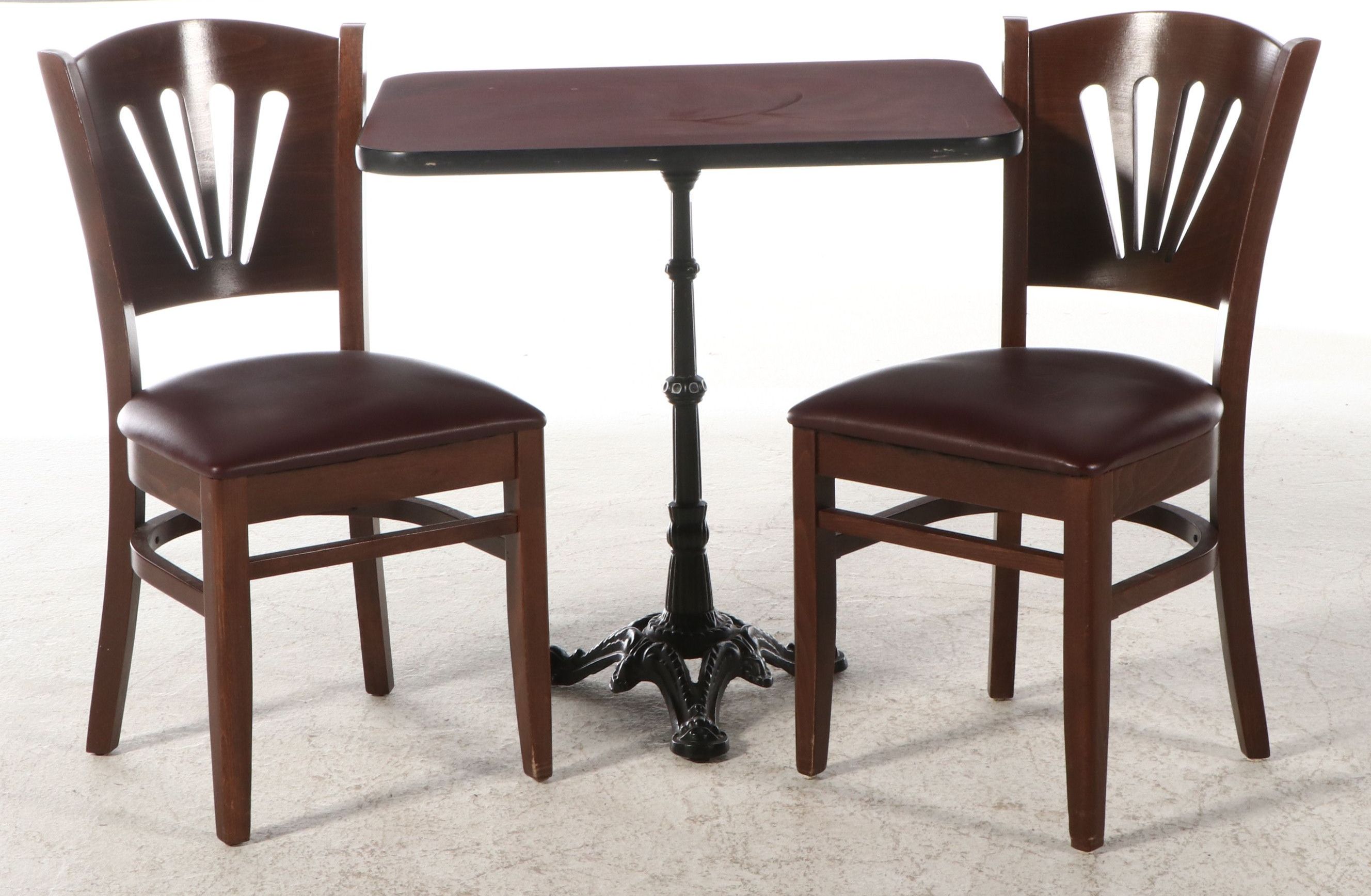 M. Dietz and Sons Laminate and Cast Iron Pub Table with Chairs