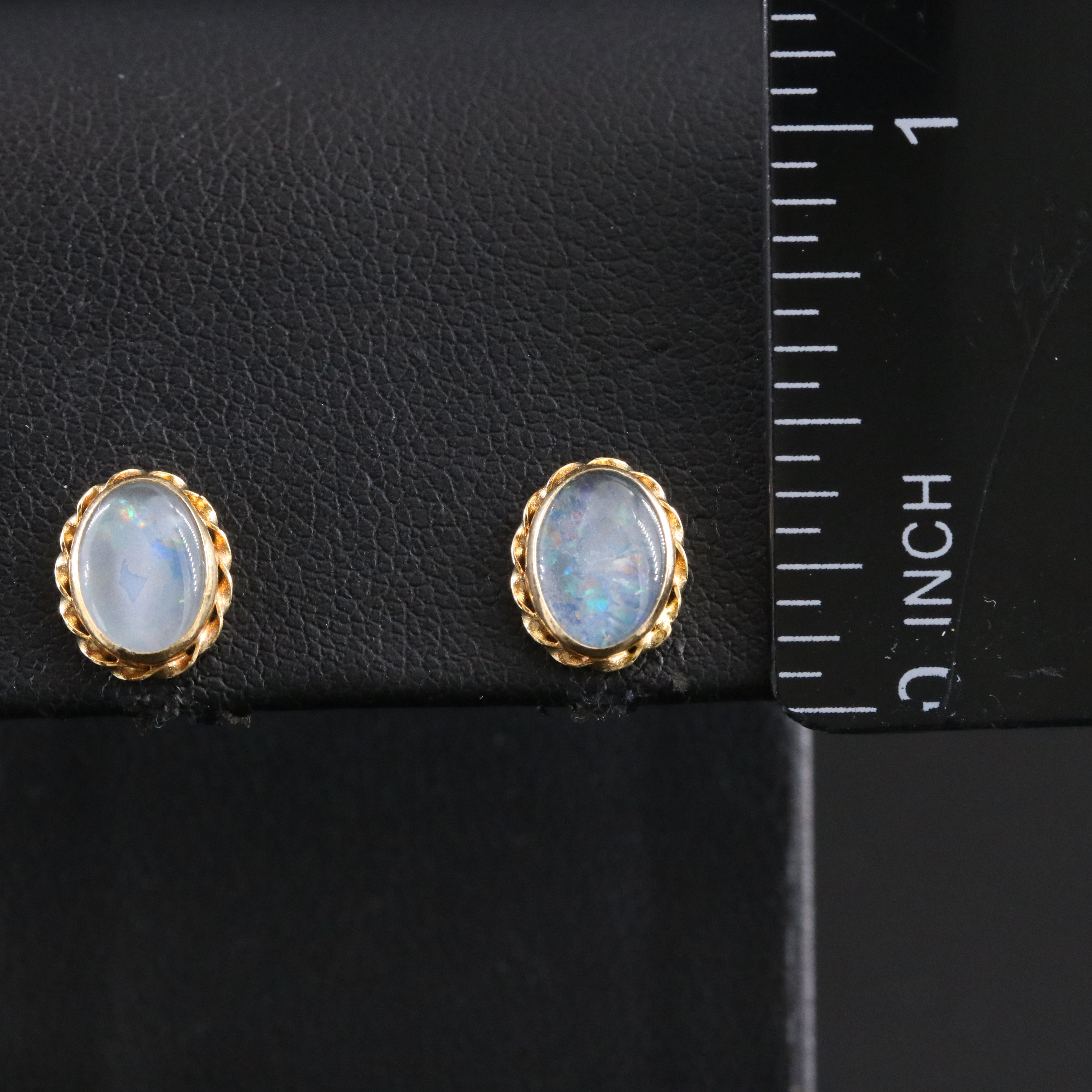 14K Opal Triplet Earrings