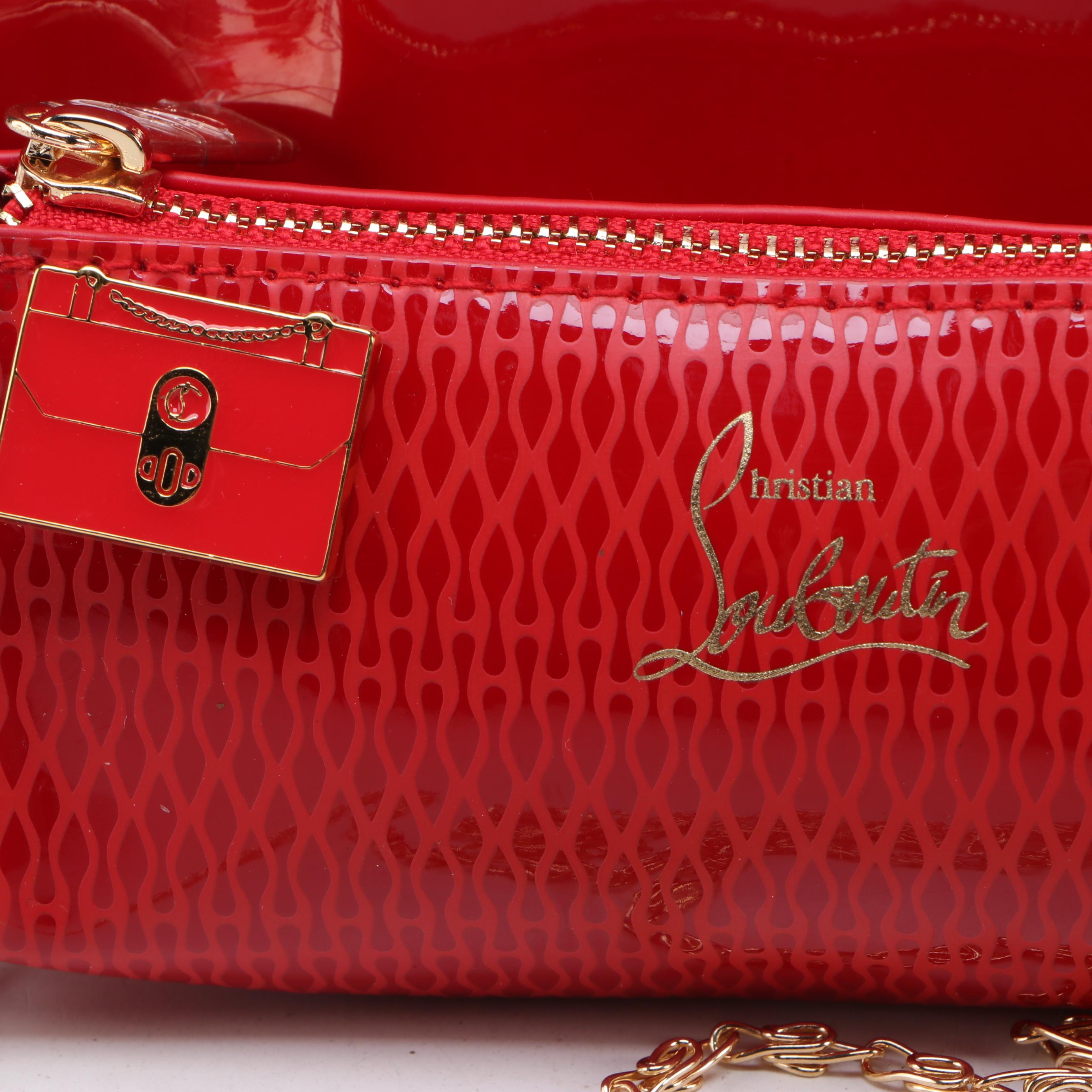 Christian Louboutin Beauté Promotional Pouches & Lipstick Case with Chain Straps