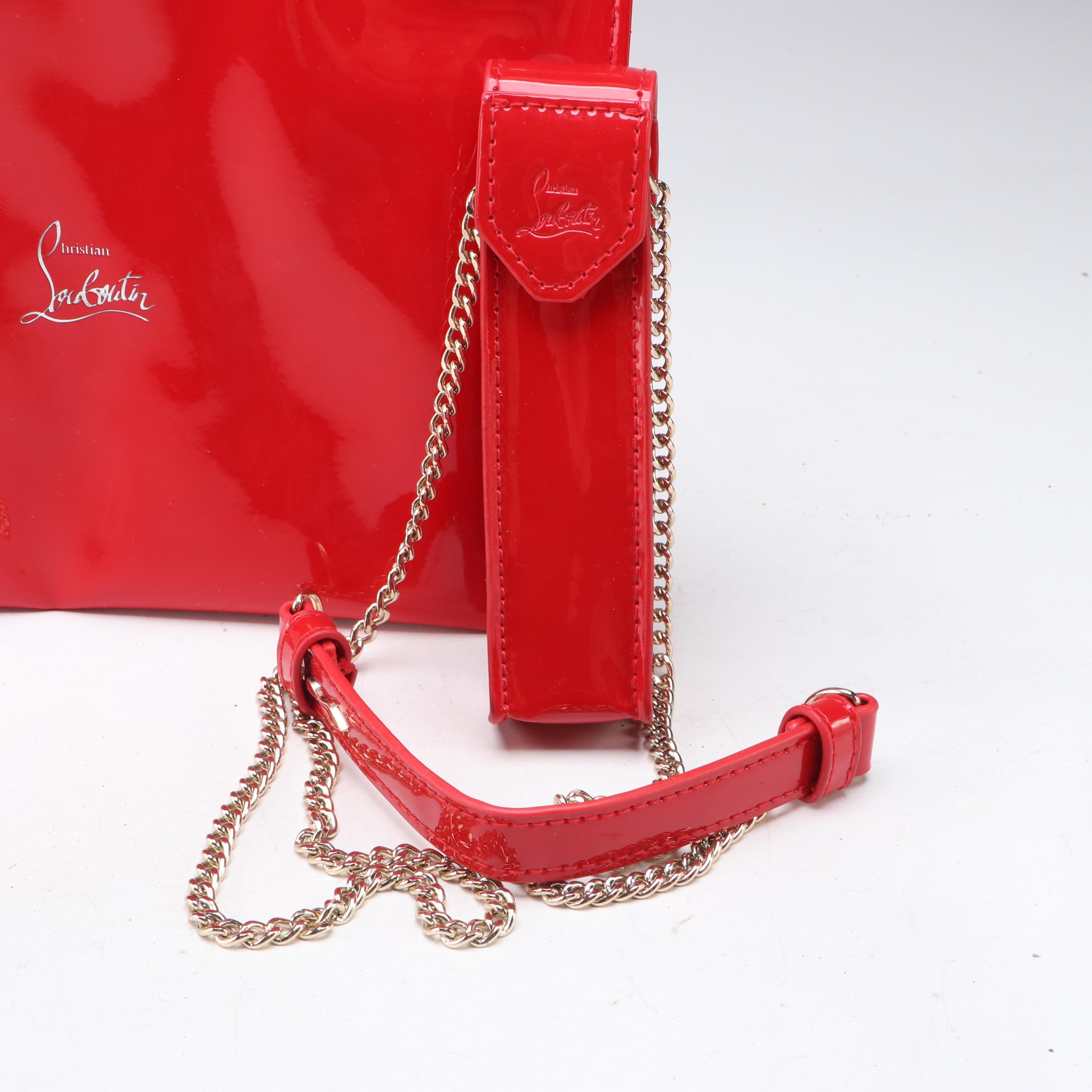 Christian Louboutin Beauté Promotional Pouches & Lipstick Case with Chain Straps