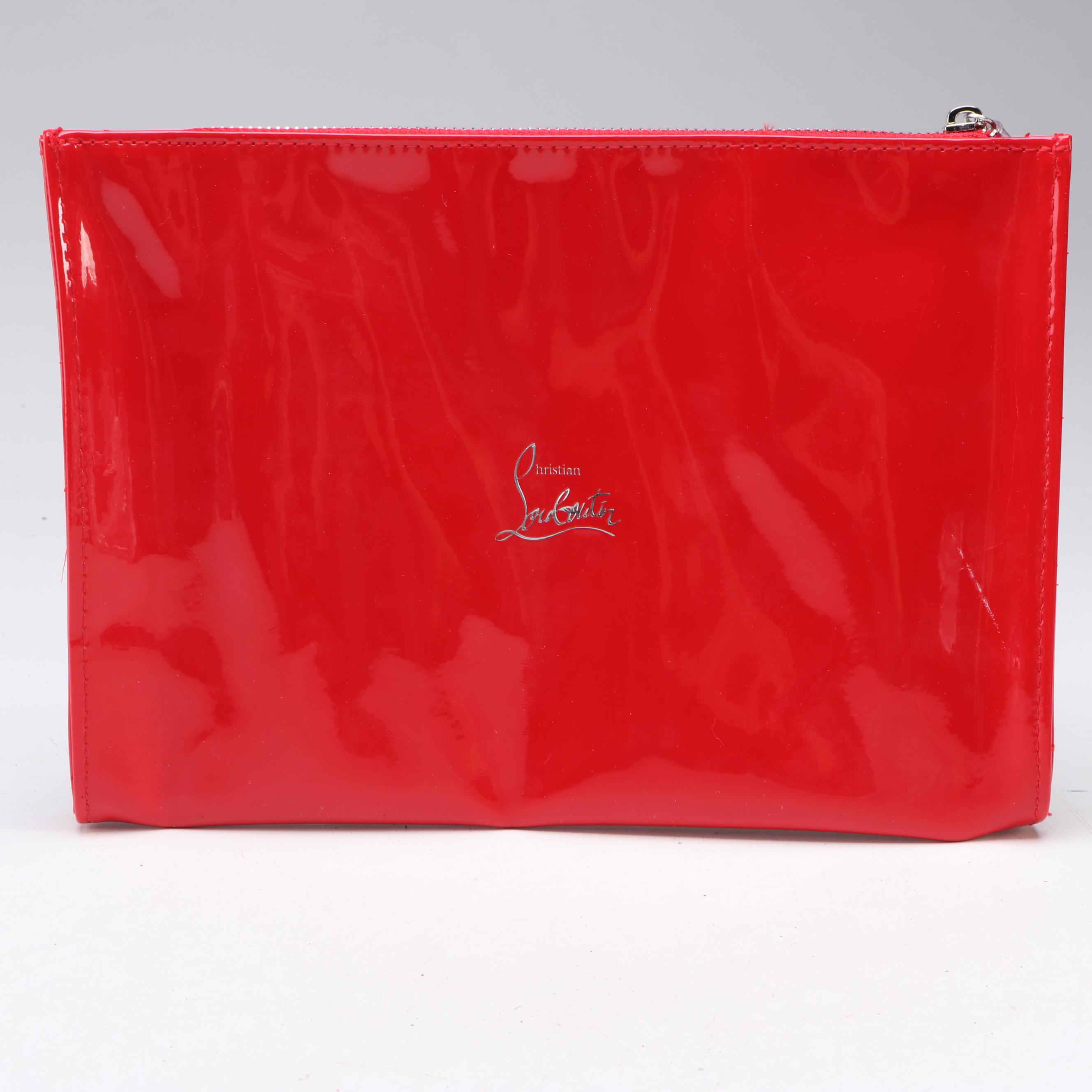 Christian Louboutin Beauté Promotional Pouches & Lipstick Case with Chain Straps