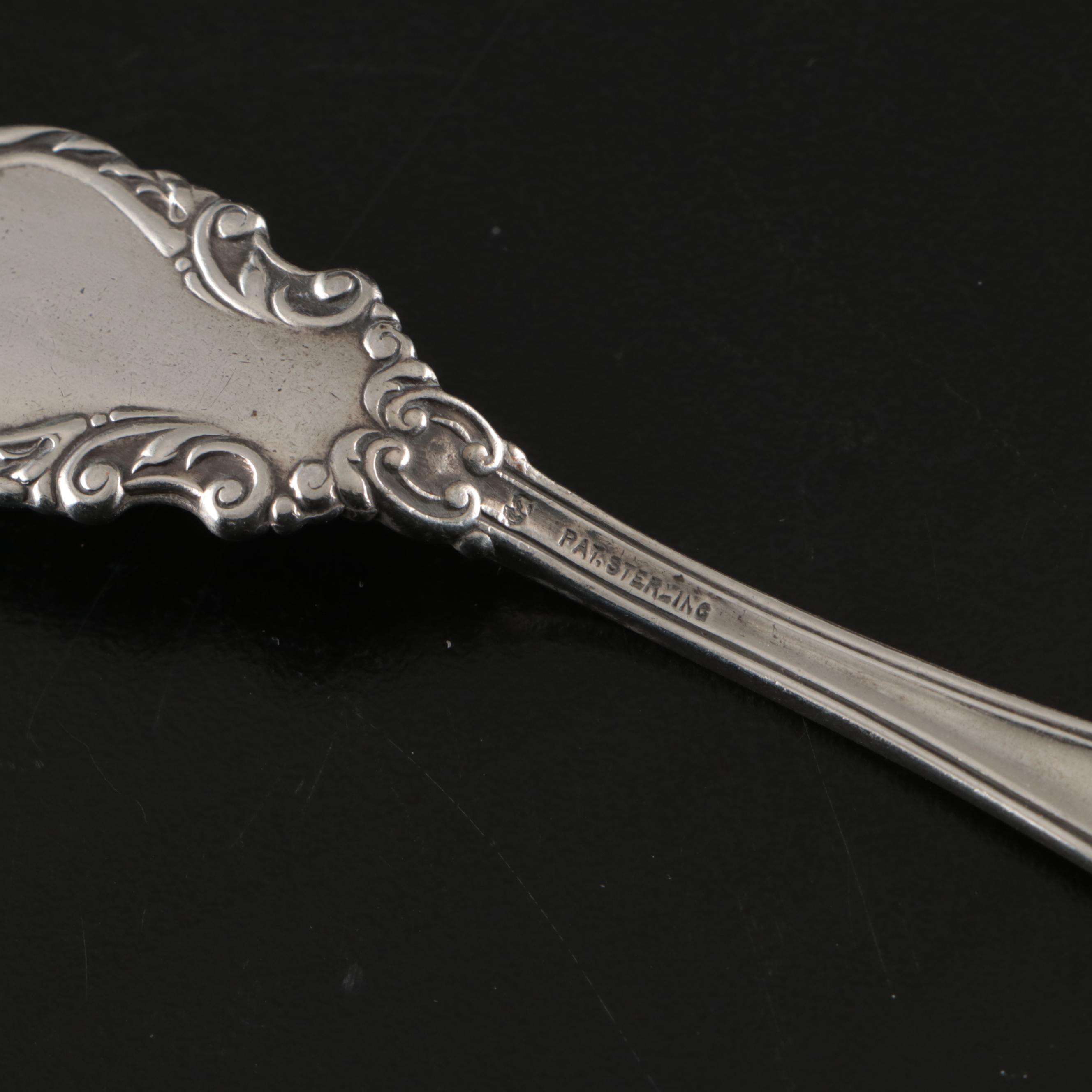 Gorham "Sovereign-Old" Sterling Casserole Spoon with Other Serving Utensils