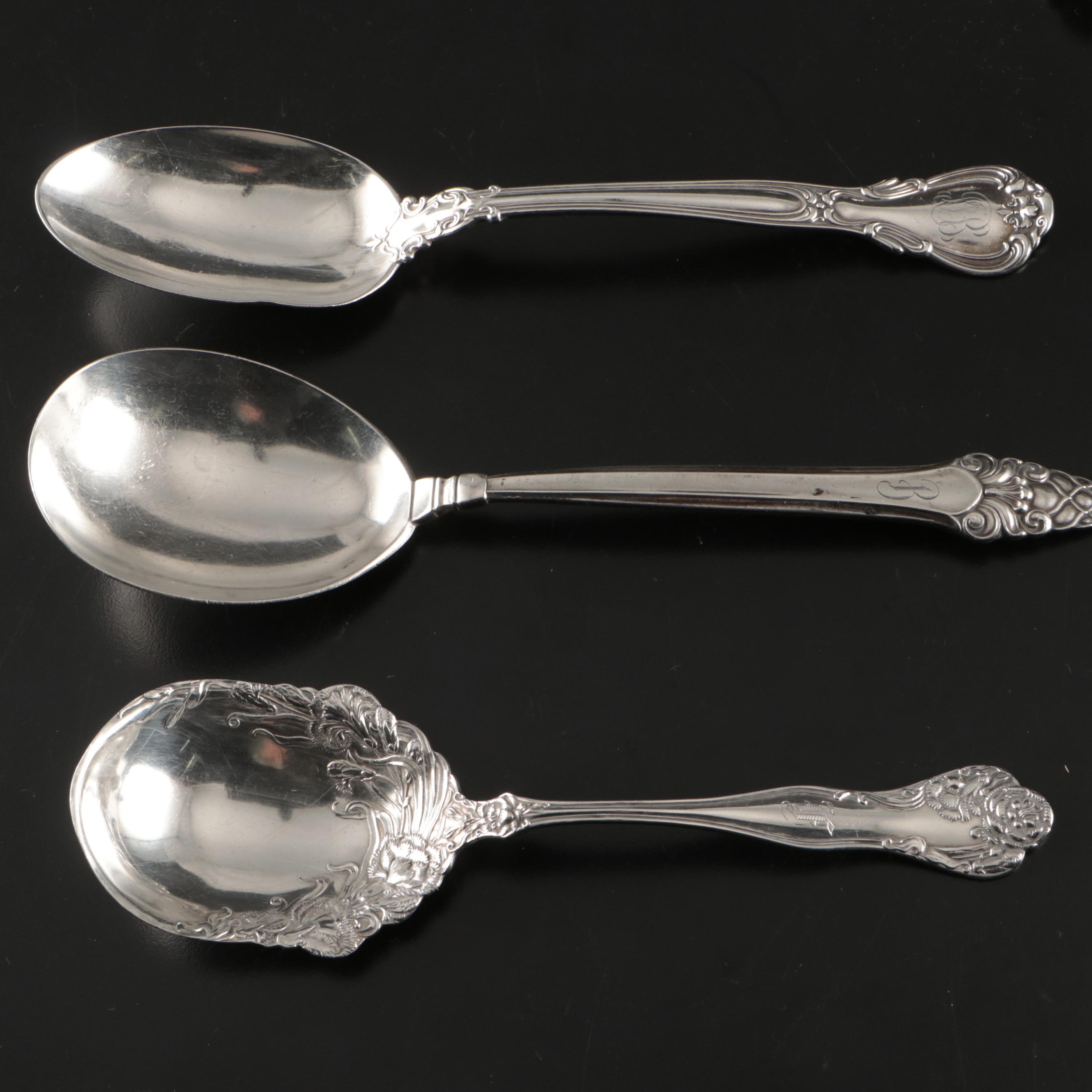 Gorham "Sovereign-Old" Sterling Casserole Spoon with Other Serving Utensils