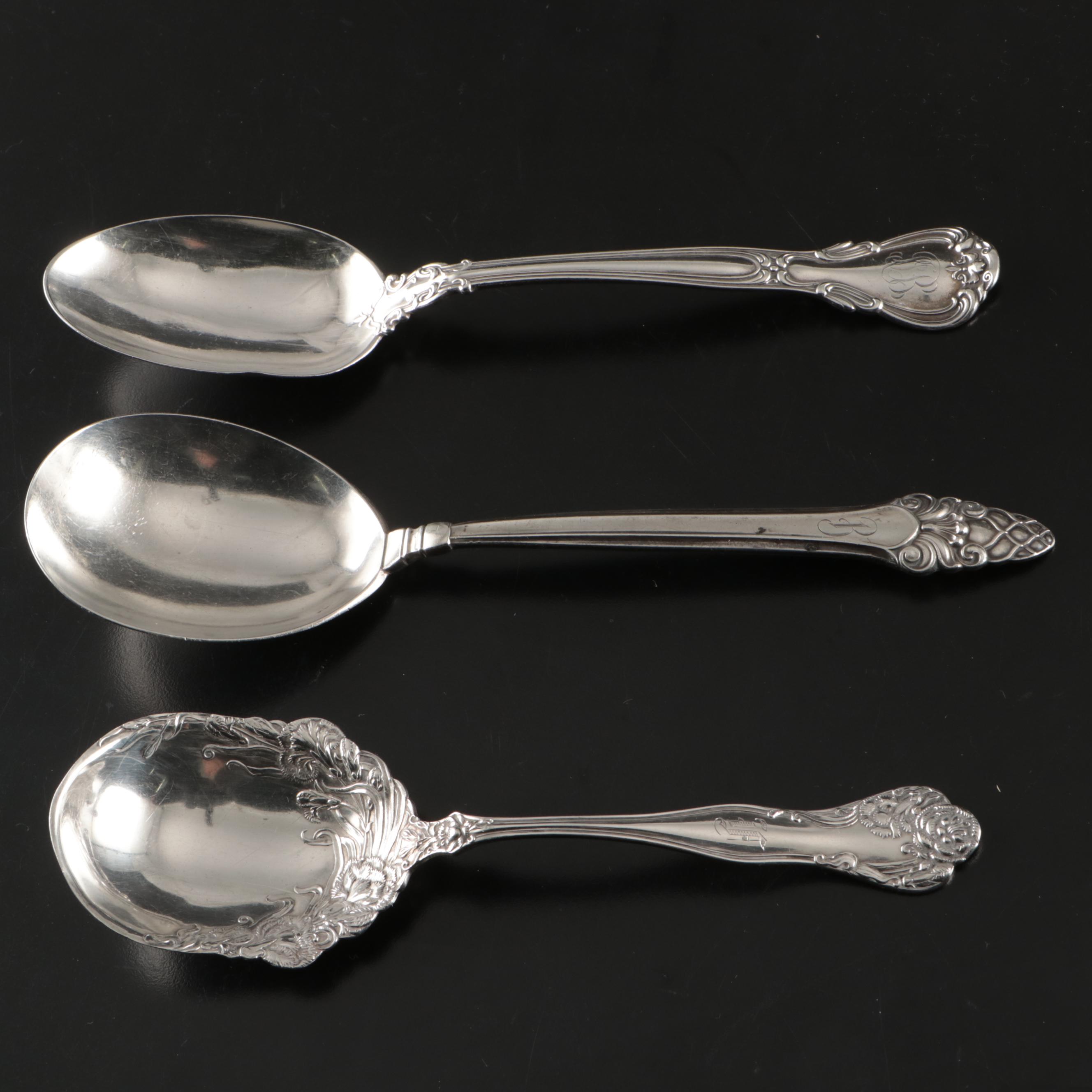 Gorham "Sovereign-Old" Sterling Casserole Spoon with Other Serving Utensils