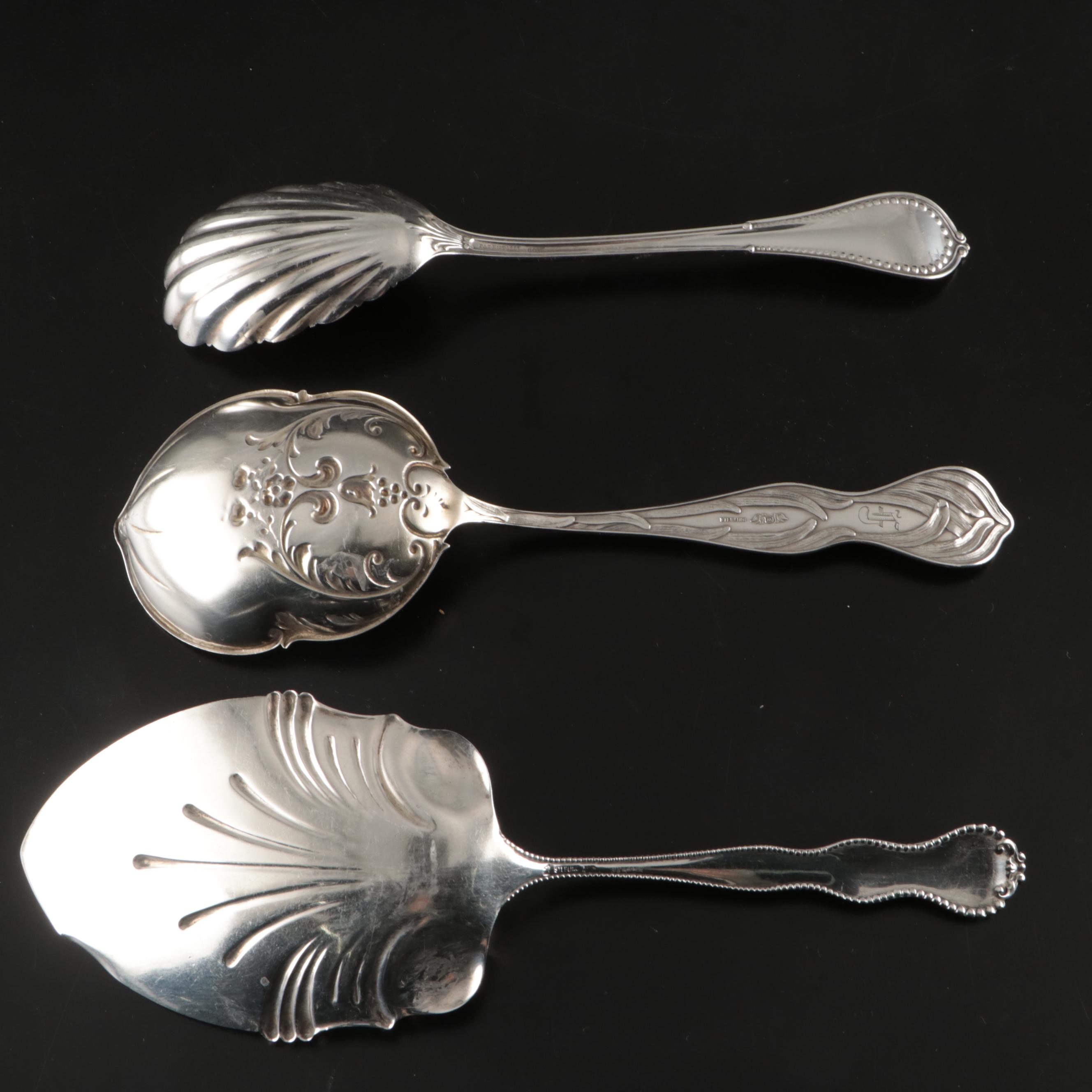 Gorham "Sovereign-Old" Sterling Casserole Spoon with Other Serving Utensils