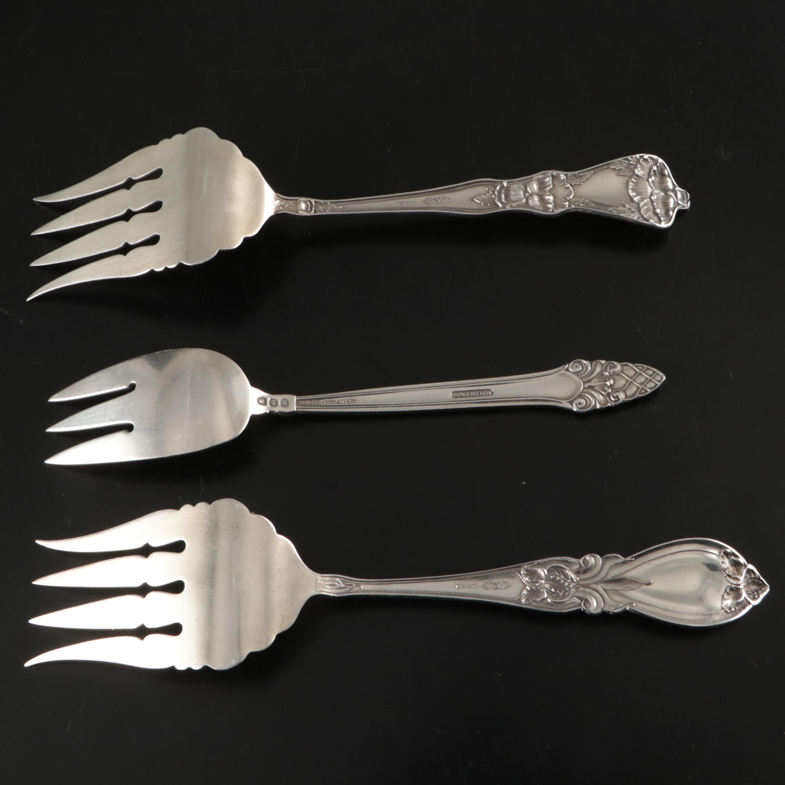 Gorham "Sovereign-Old" Sterling Casserole Spoon with Other Serving Utensils