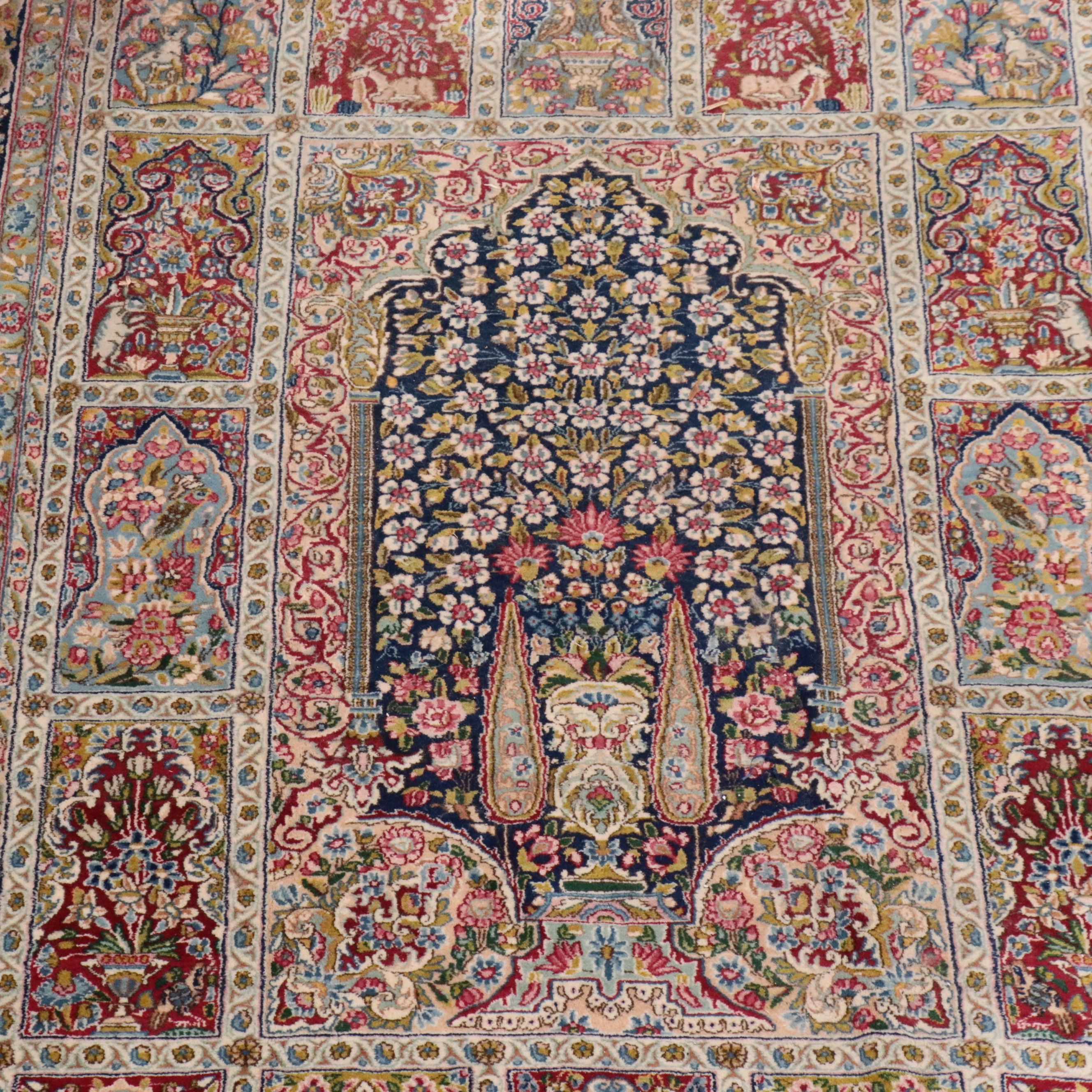 6'6 x 10'9 Hand-Knotted Persian Radar Kerman Area Rug