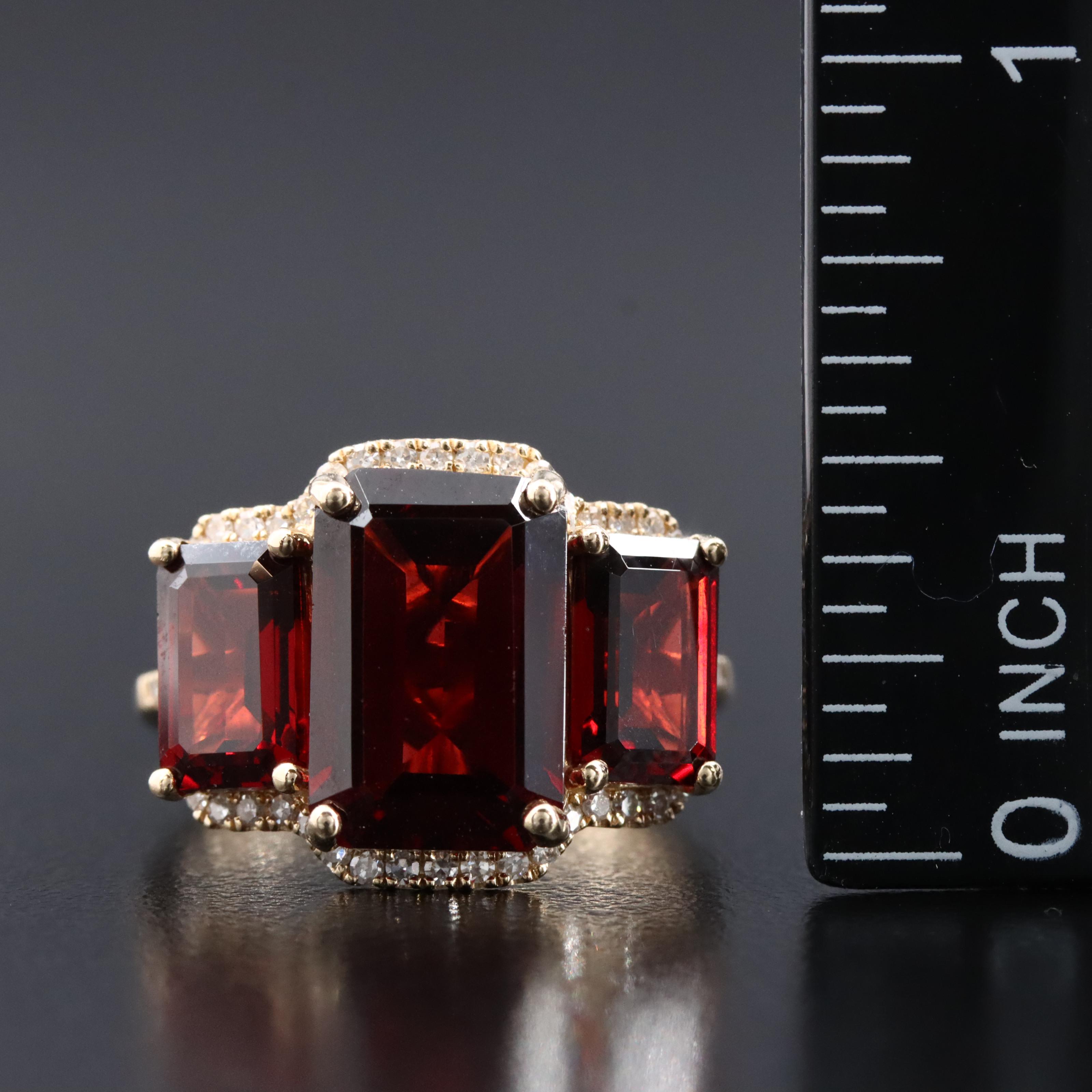 EFFY 14K Garnet and Diamond Ring