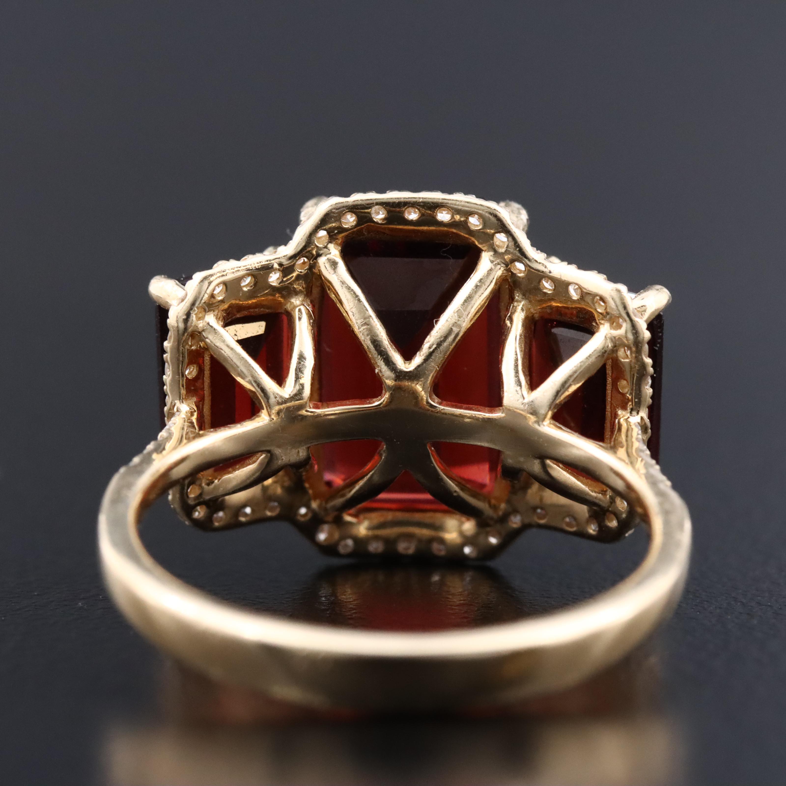 EFFY 14K Garnet and Diamond Ring
