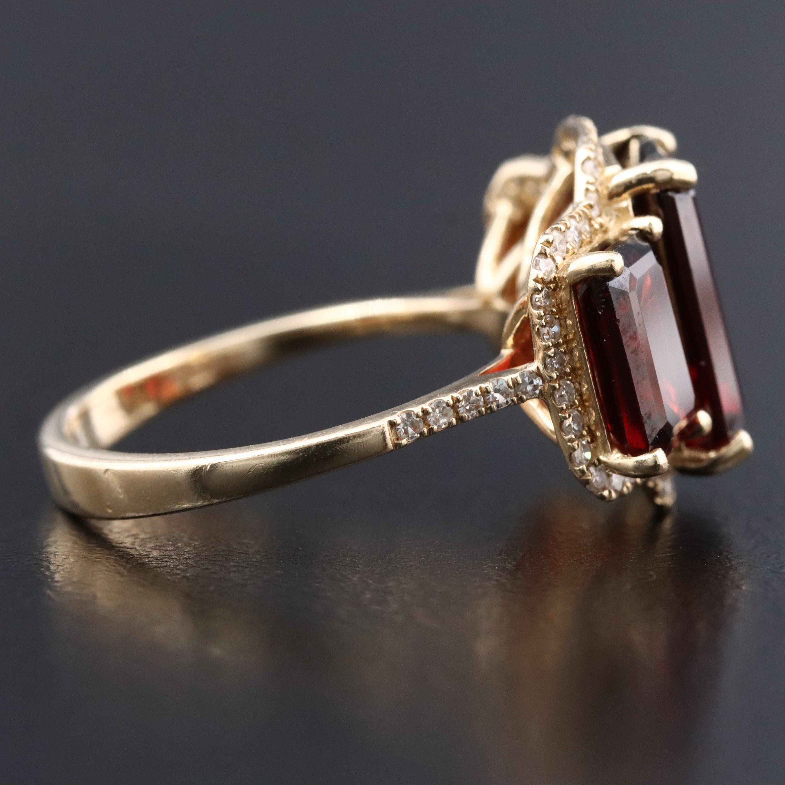 EFFY 14K Garnet and Diamond Ring