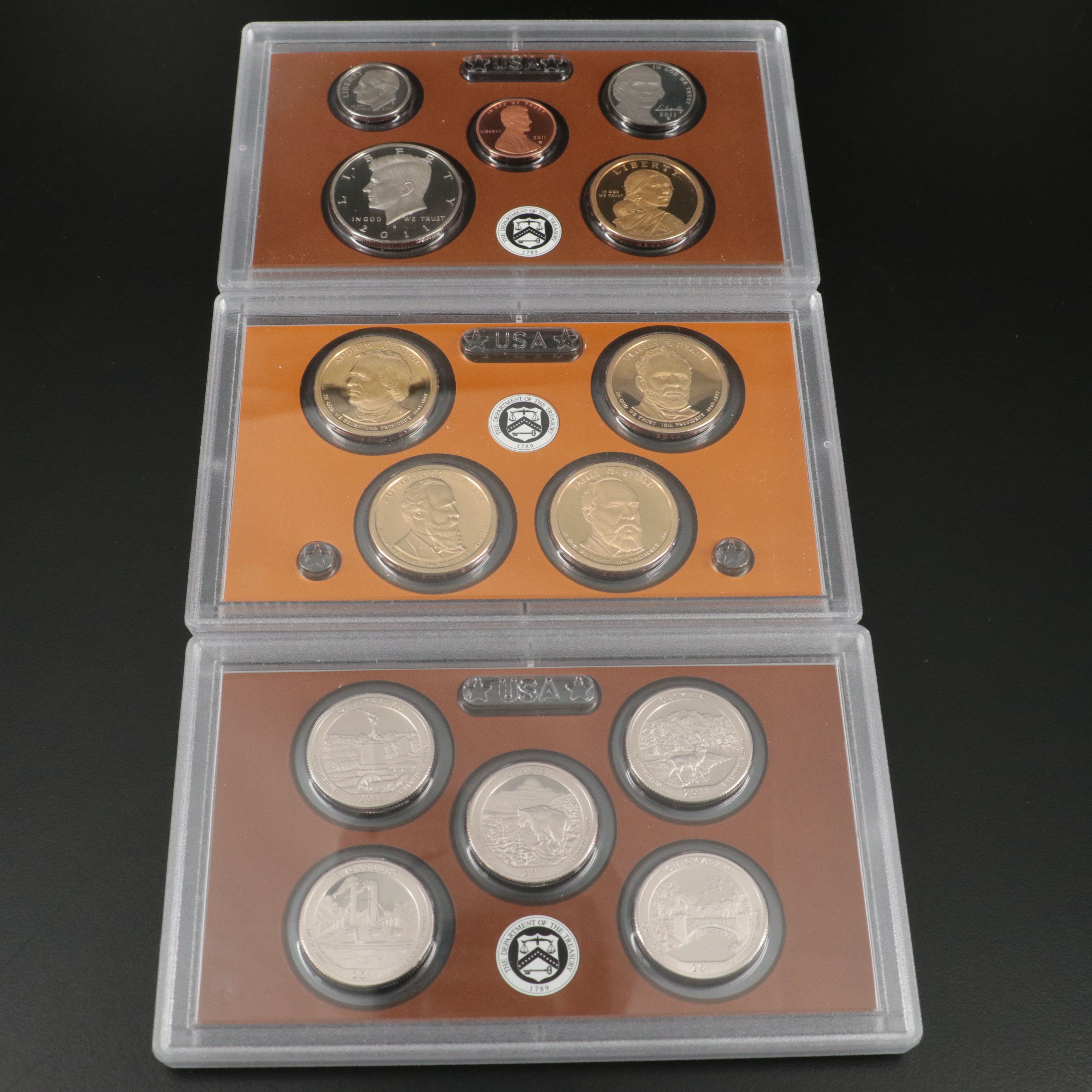 Eleven Different Modern Proof Sets,1999-2011 Missing Only 2001 and 2007