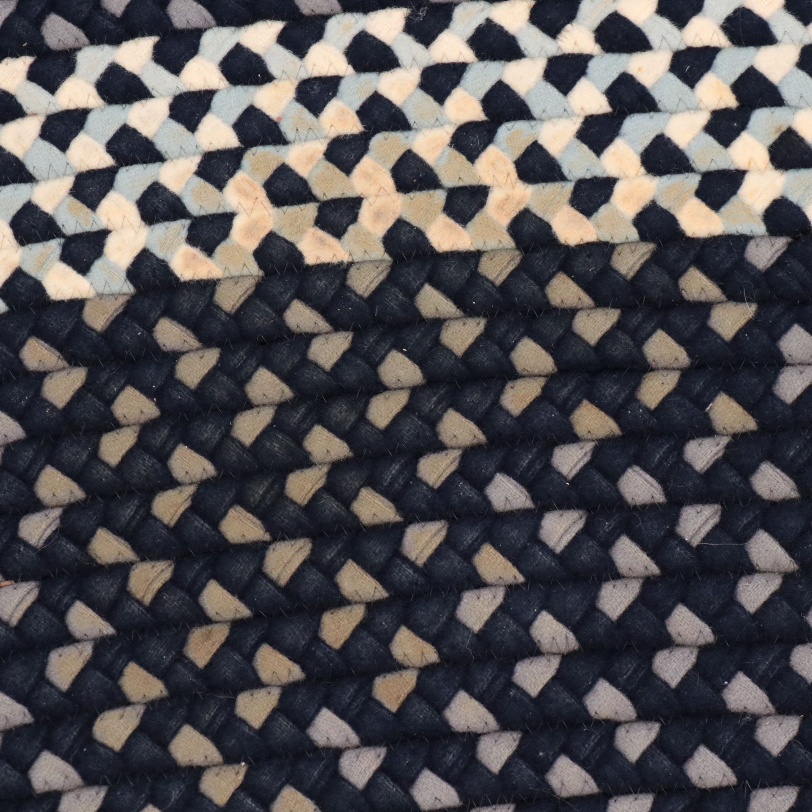 12'1 x 14'11 Oval Handmade Braided Room-Sized Rug